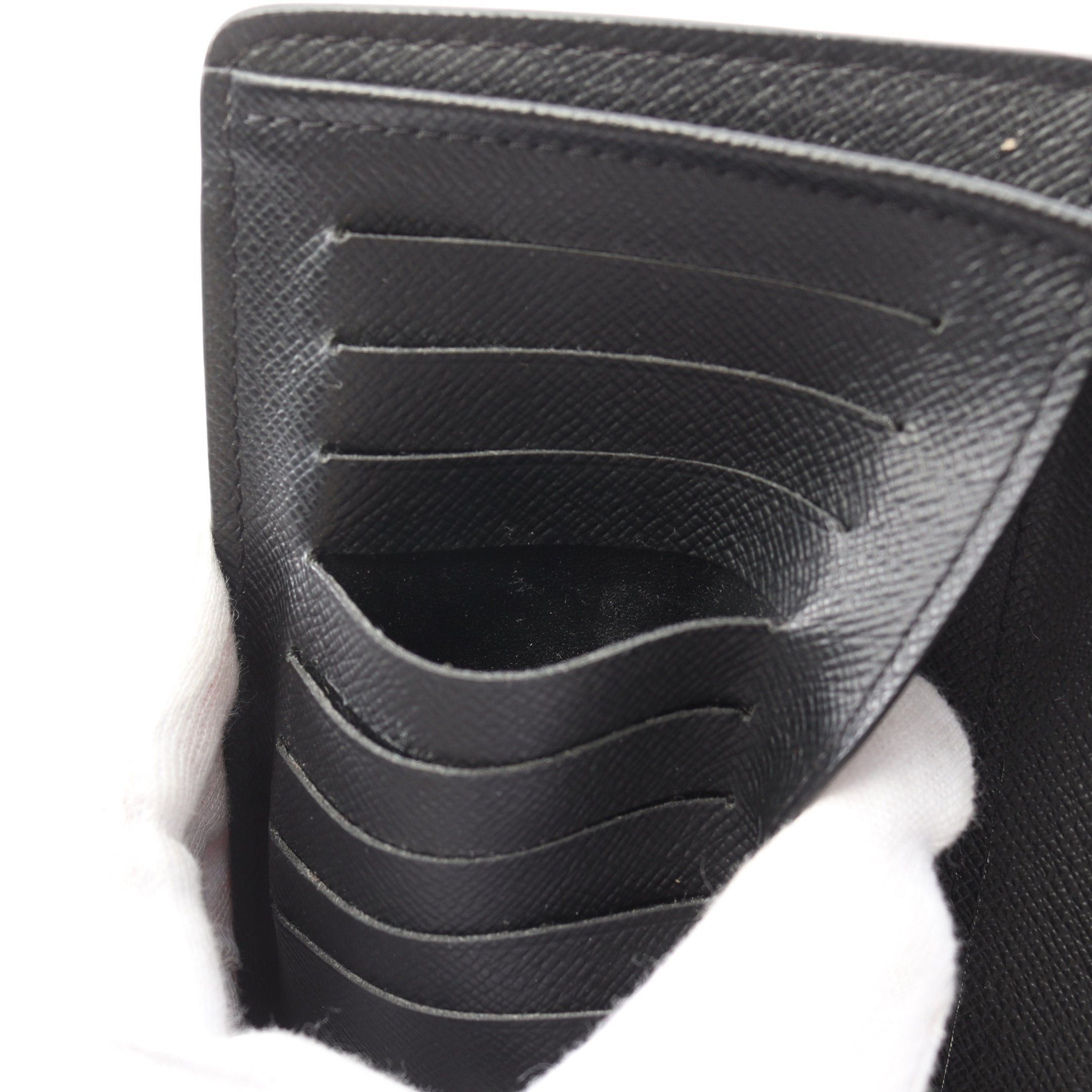 Louis Vuitton Louis Vuitton Portefeuil Ron Taiga Ardoise Bi-Fold Long Wallet Leather Black Size ONE SIZE - 7 Thumbnail