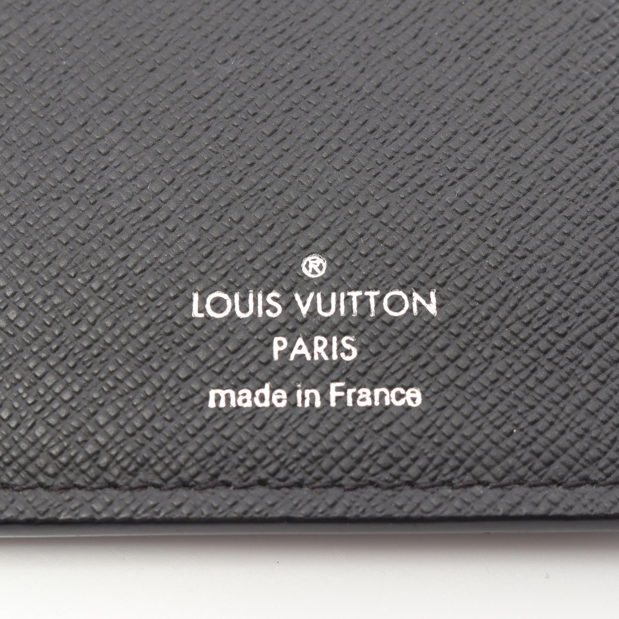 Louis Vuitton Louis Vuitton Portefeuil Ron Taiga Ardoise Bi-Fold Long Wallet Leather Black Size ONE SIZE - 4 Thumbnail