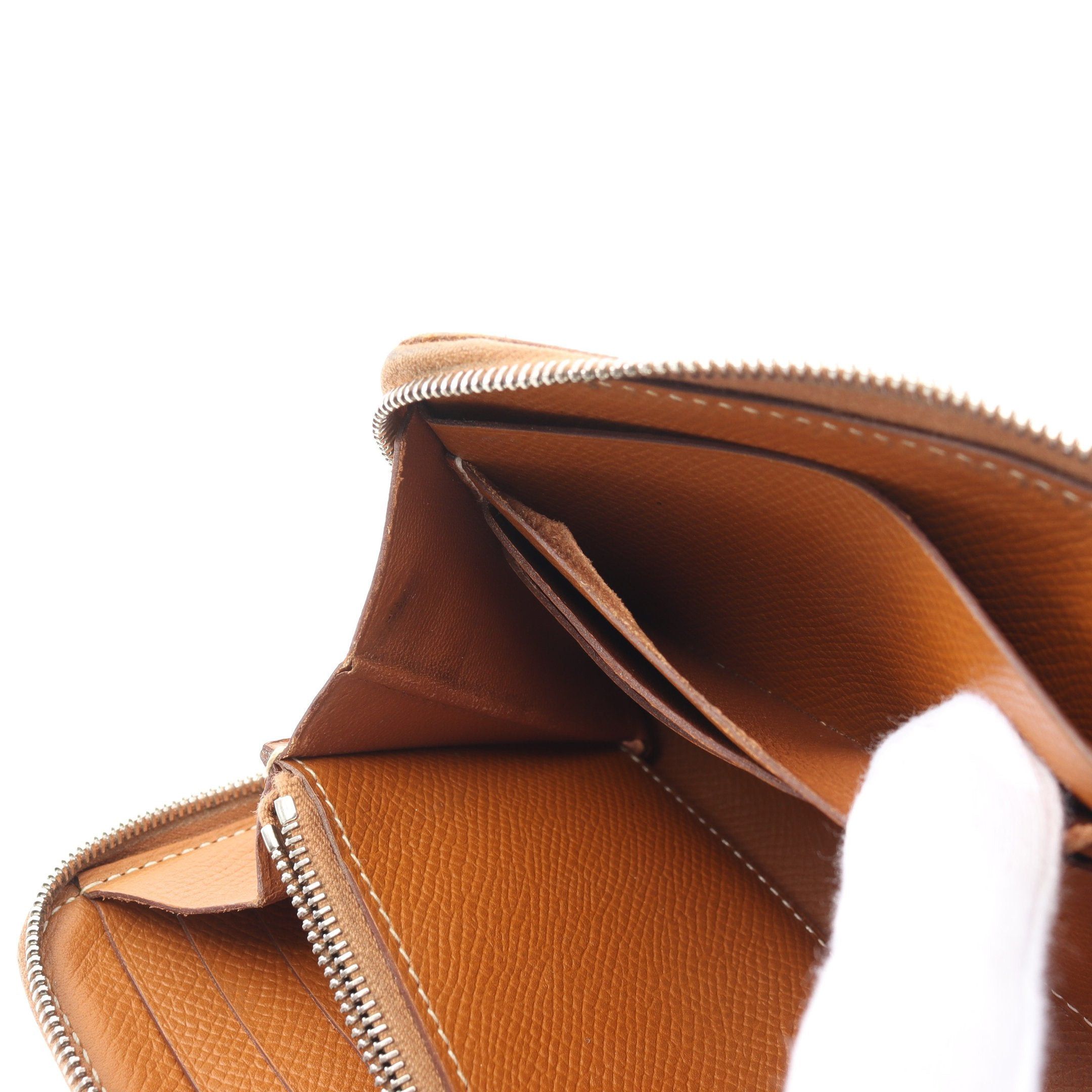 Hermes Hermes Azap Long Gold Round Zipper Wallet Veau Epsom Light Brown Silver Hardware □N Engraved Size ONE SIZE - 7 Thumbnail