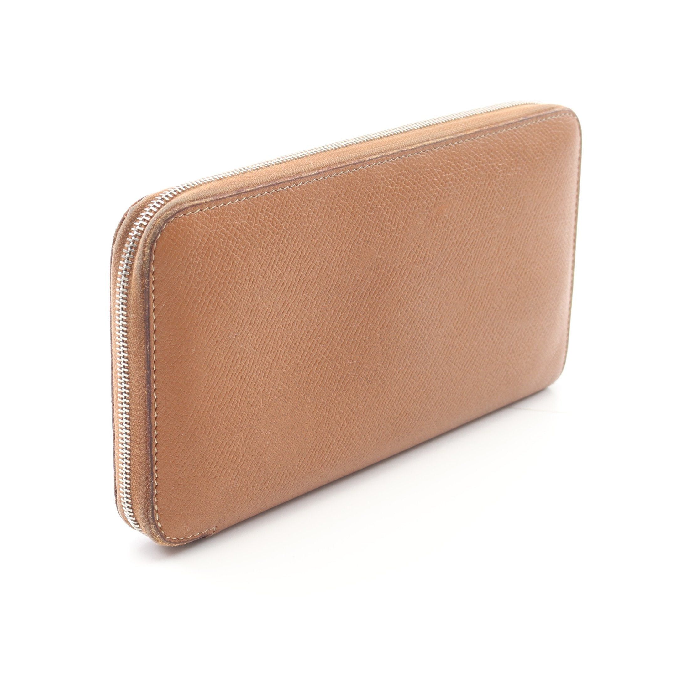 Hermes Hermes Azap Long Gold Round Zipper Wallet Veau Epsom Light Brown Silver Hardware □N Engraved Size ONE SIZE - 2 Thumbnail