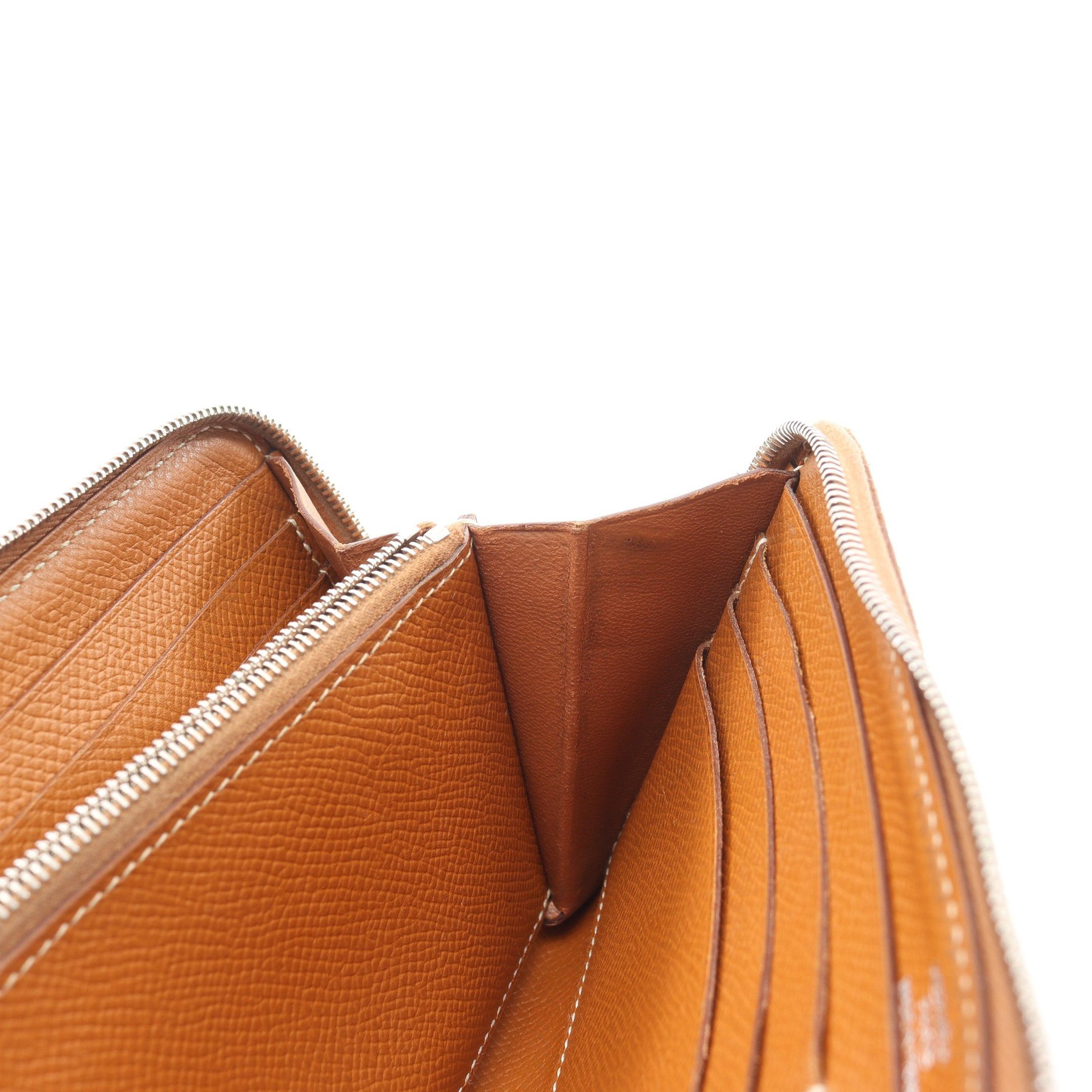 Hermes Hermes Azap Long Gold Round Zipper Wallet Veau Epsom Light Brown Silver Hardware □N Engraved Size ONE SIZE - 10 Thumbnail