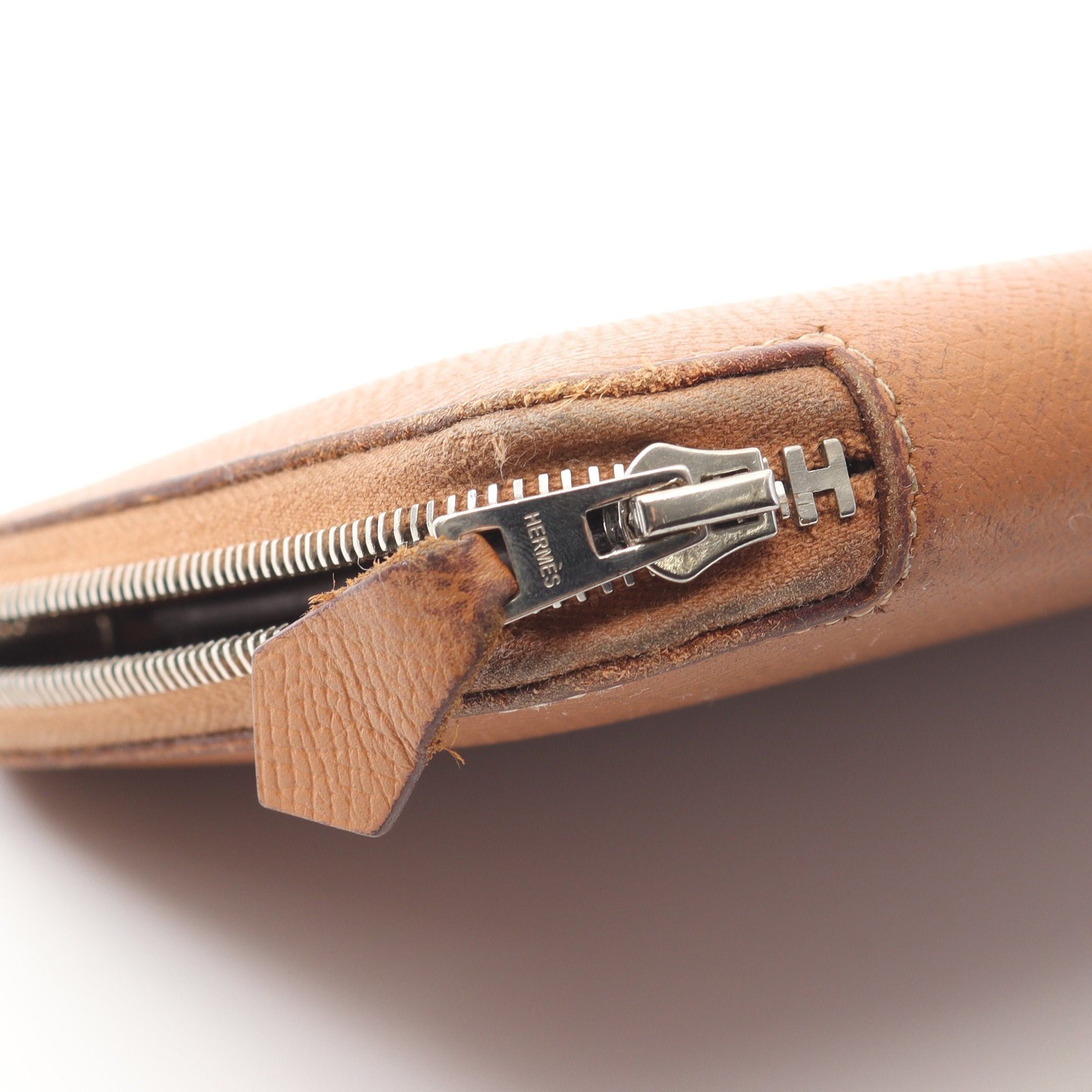 Hermes Hermes Azap Long Gold Round Zipper Wallet Veau Epsom Light Brown Silver Hardware □N Engraved Size ONE SIZE - 12 Thumbnail