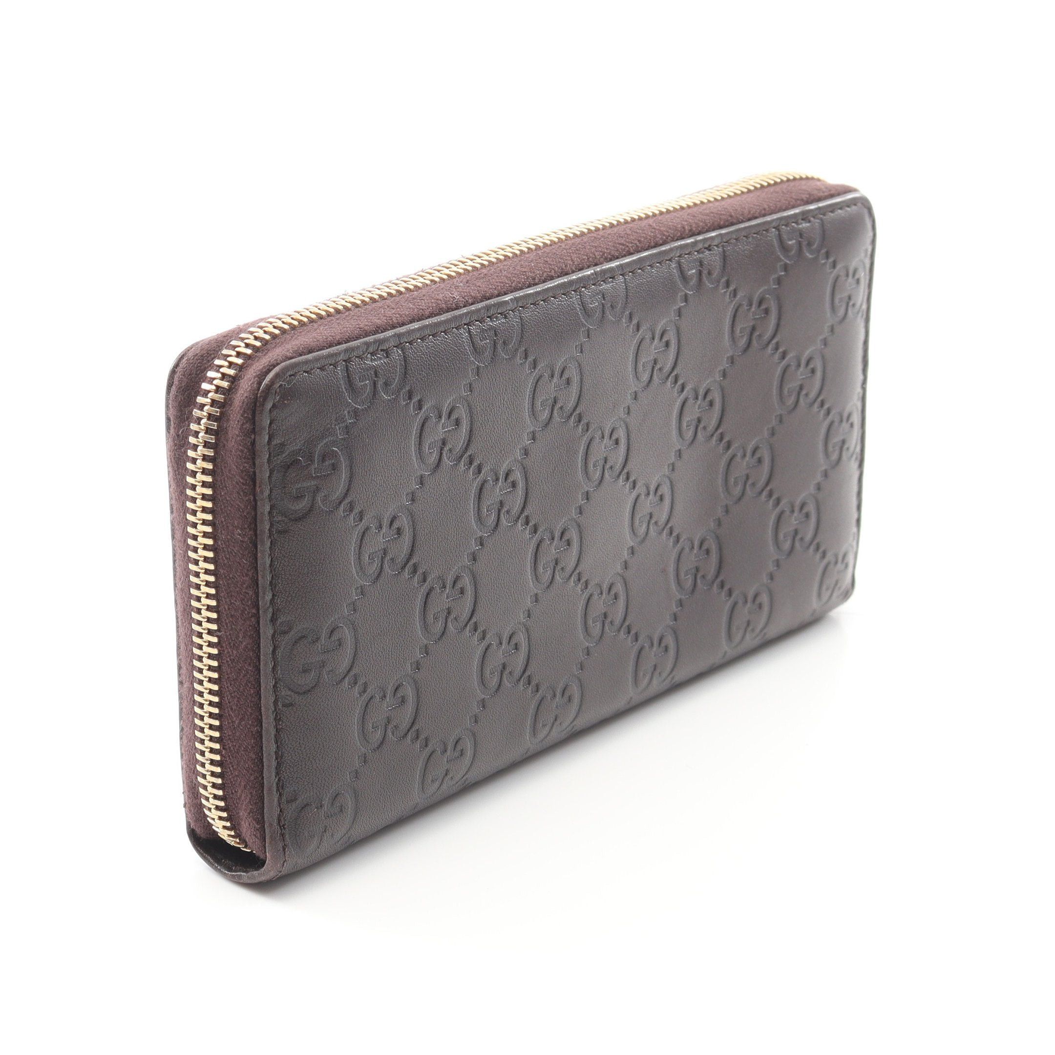 Gucci Gucci Gucci Sima Round Zipper Long Wallet Leather Brown Size ONE SIZE - 2 Thumbnail