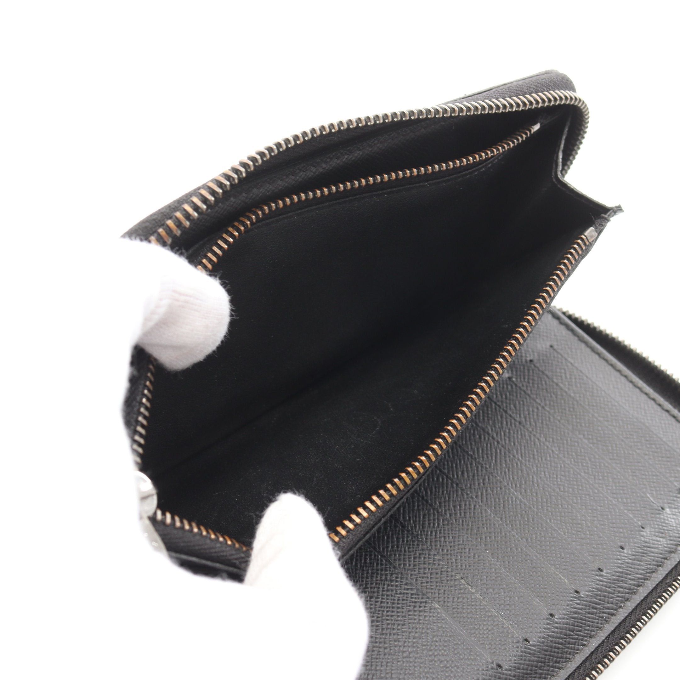 Louis Vuitton Louis Vuitton Zippy Wallet Vertical Monogram Eclipse Round Zipper Long Leather Black Size ONE SIZE - 4 Thumbnail