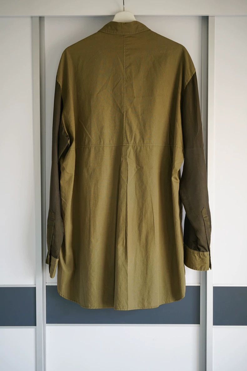 Yohji Yamamoto Yohji Yamamoto Green Long Sleeve Shirt Size US M / EU 48-50 / 2 - 2 Thumbnail