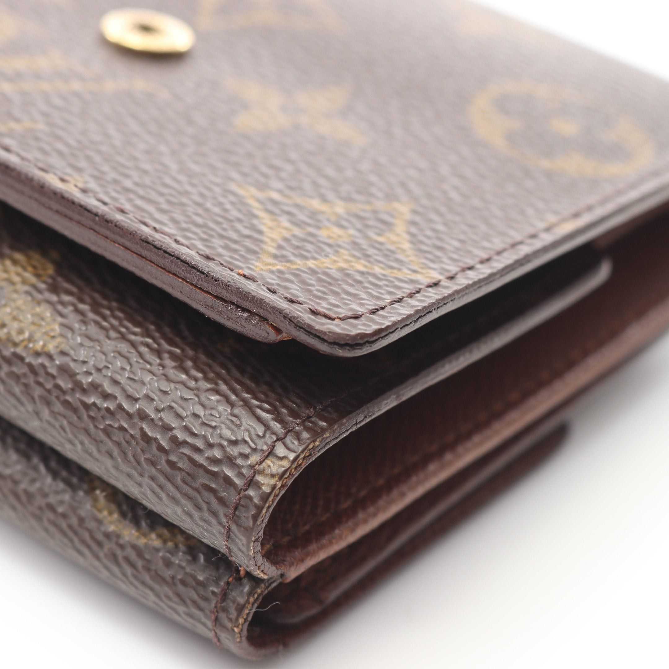 Louis Vuitton Louis Vuitton Porto Monnaie Bie Cult Credit Monogram Trifold Wallet Double Hook Leather Brown Size ONE SIZE - 11 Thumbnail