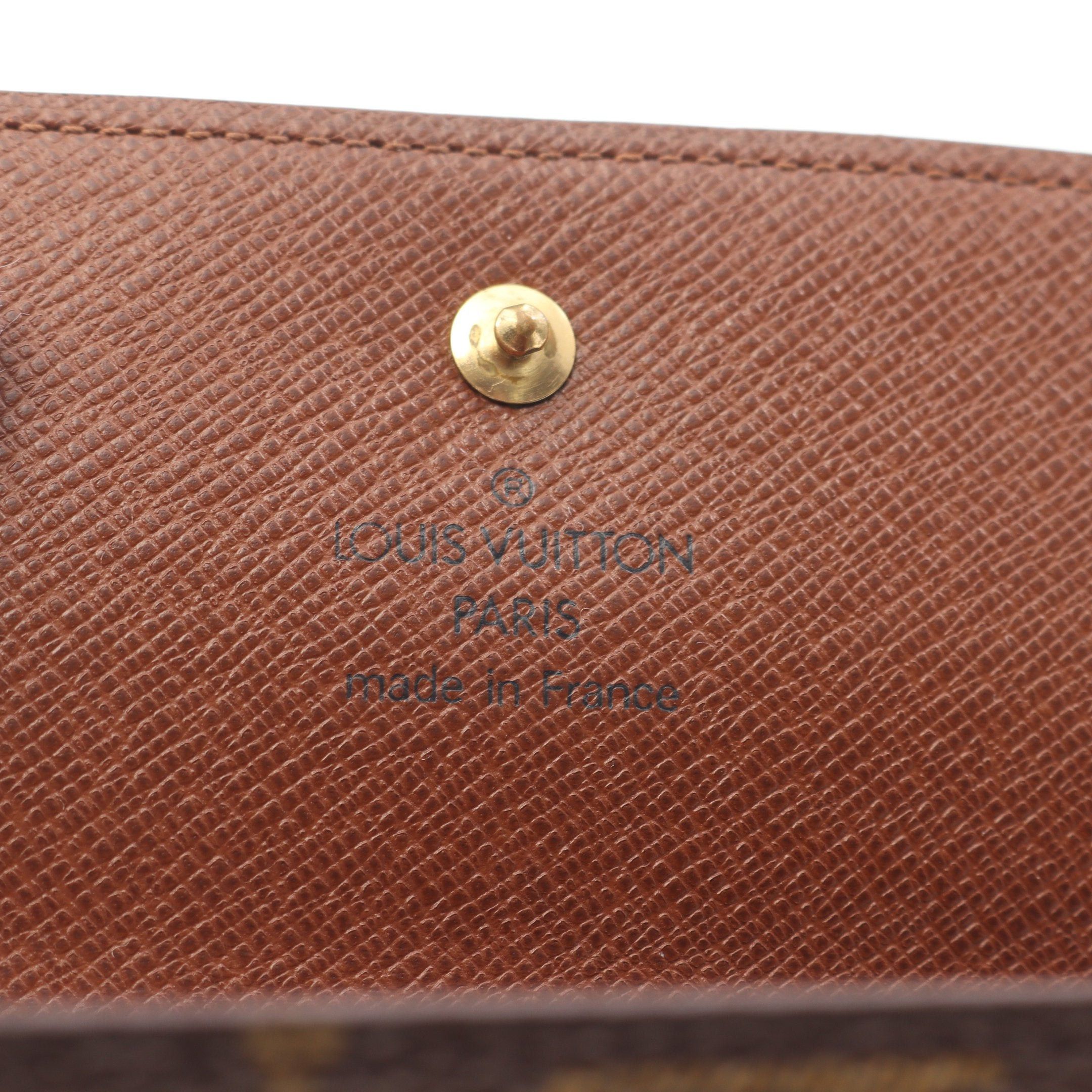 Louis Vuitton Louis Vuitton Porto Monnaie Bie Cult Credit Monogram Trifold Wallet Double Hook Leather Brown Size ONE SIZE - 5 Thumbnail