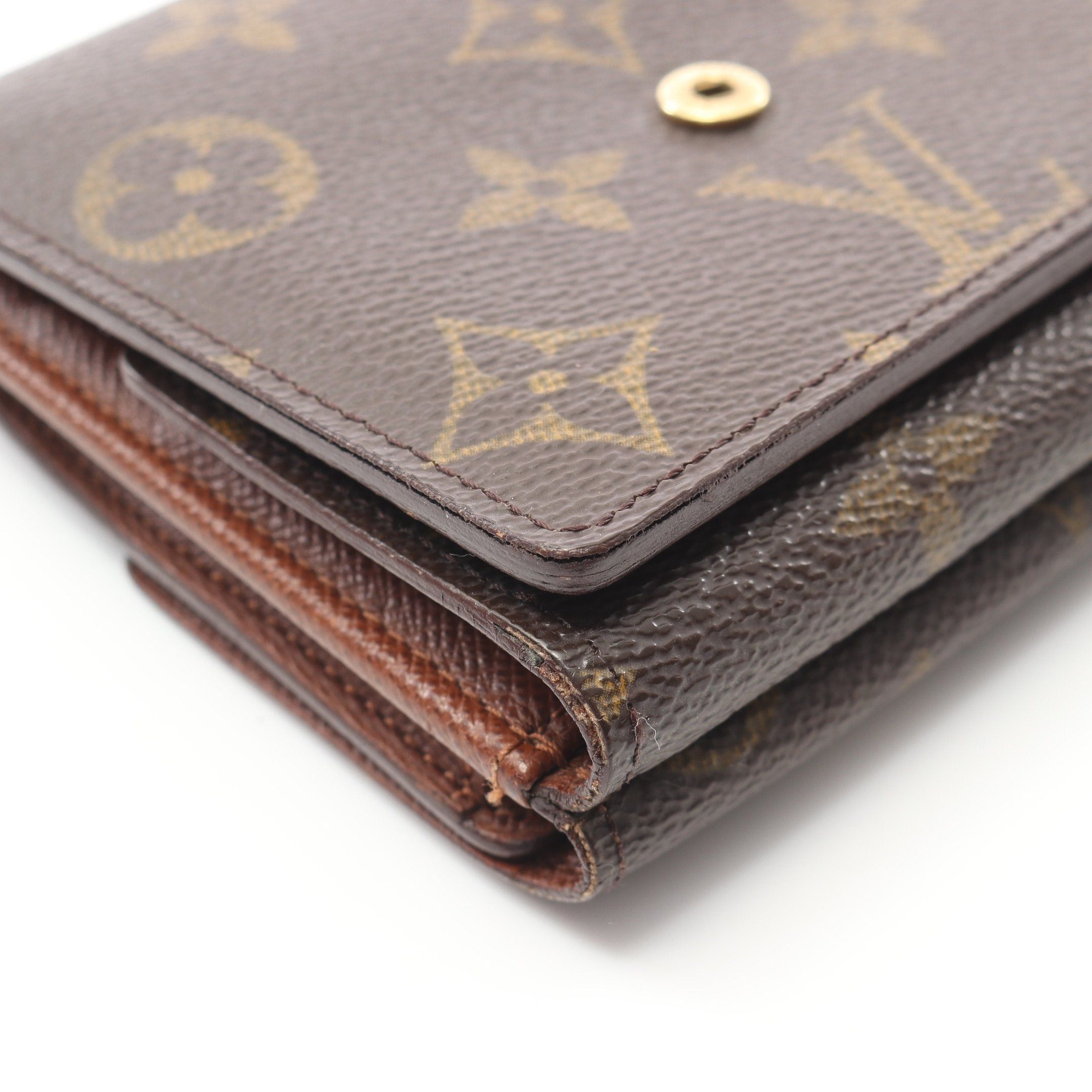 Louis Vuitton Louis Vuitton Porto Monnaie Bie Cult Credit Monogram Trifold Wallet Double Hook Leather Brown Size ONE SIZE - 12 Thumbnail