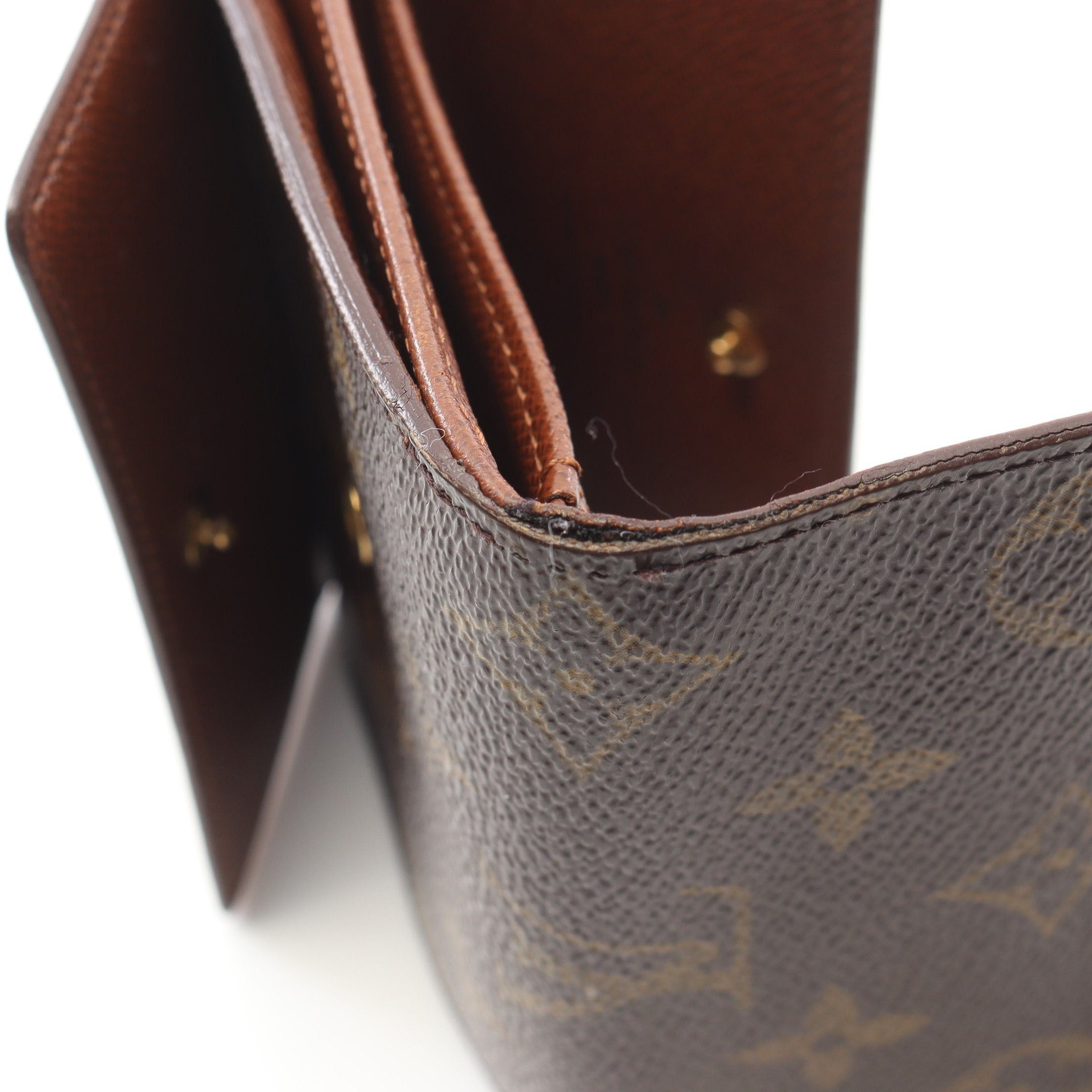 Louis Vuitton Louis Vuitton Porto Monnaie Bie Cult Credit Monogram Trifold Wallet Double Hook Leather Brown Size ONE SIZE - 8 Thumbnail