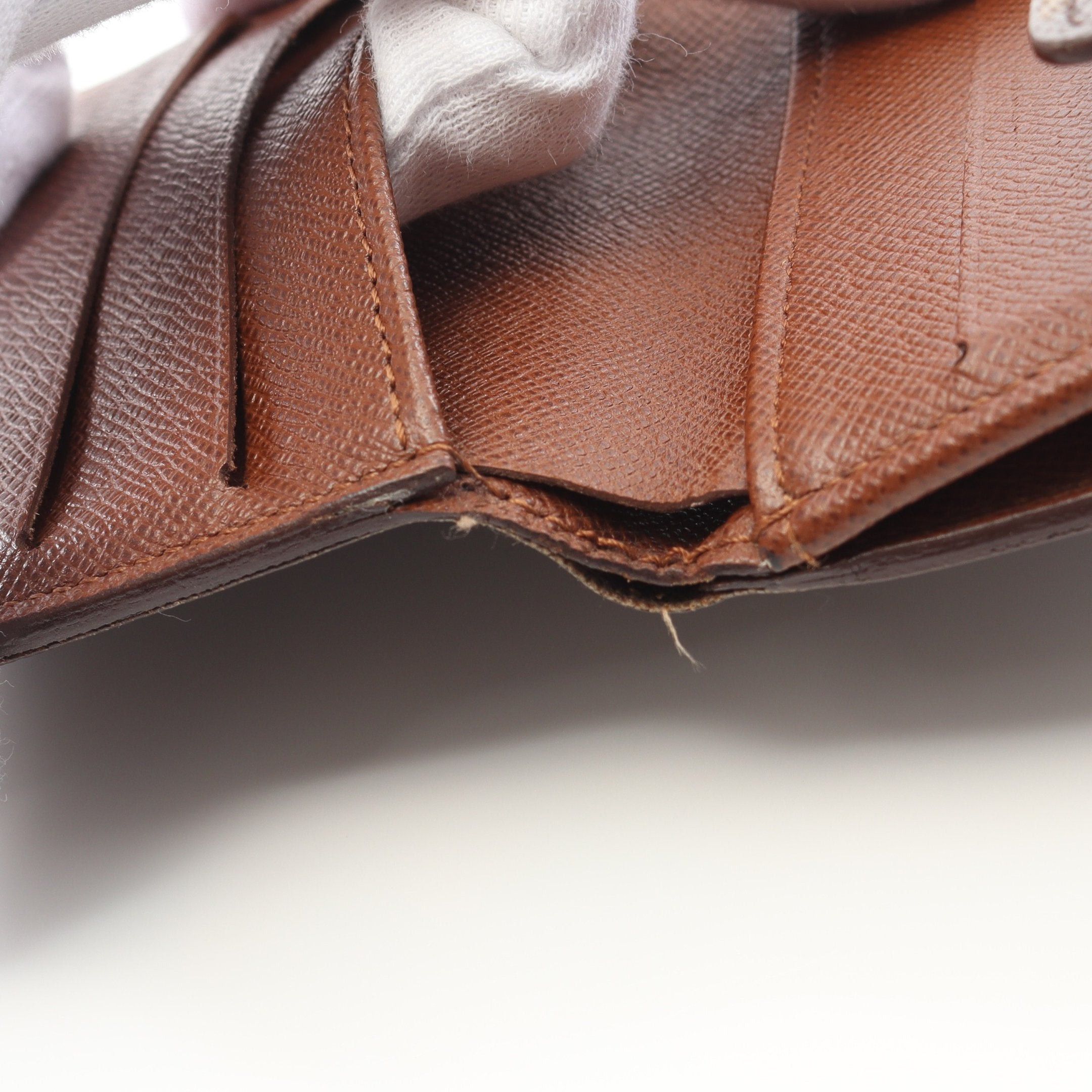 Louis Vuitton Louis Vuitton Porto Monnaie Bie Cult Credit Monogram Trifold Wallet Double Hook Leather Brown Size ONE SIZE - 7 Thumbnail