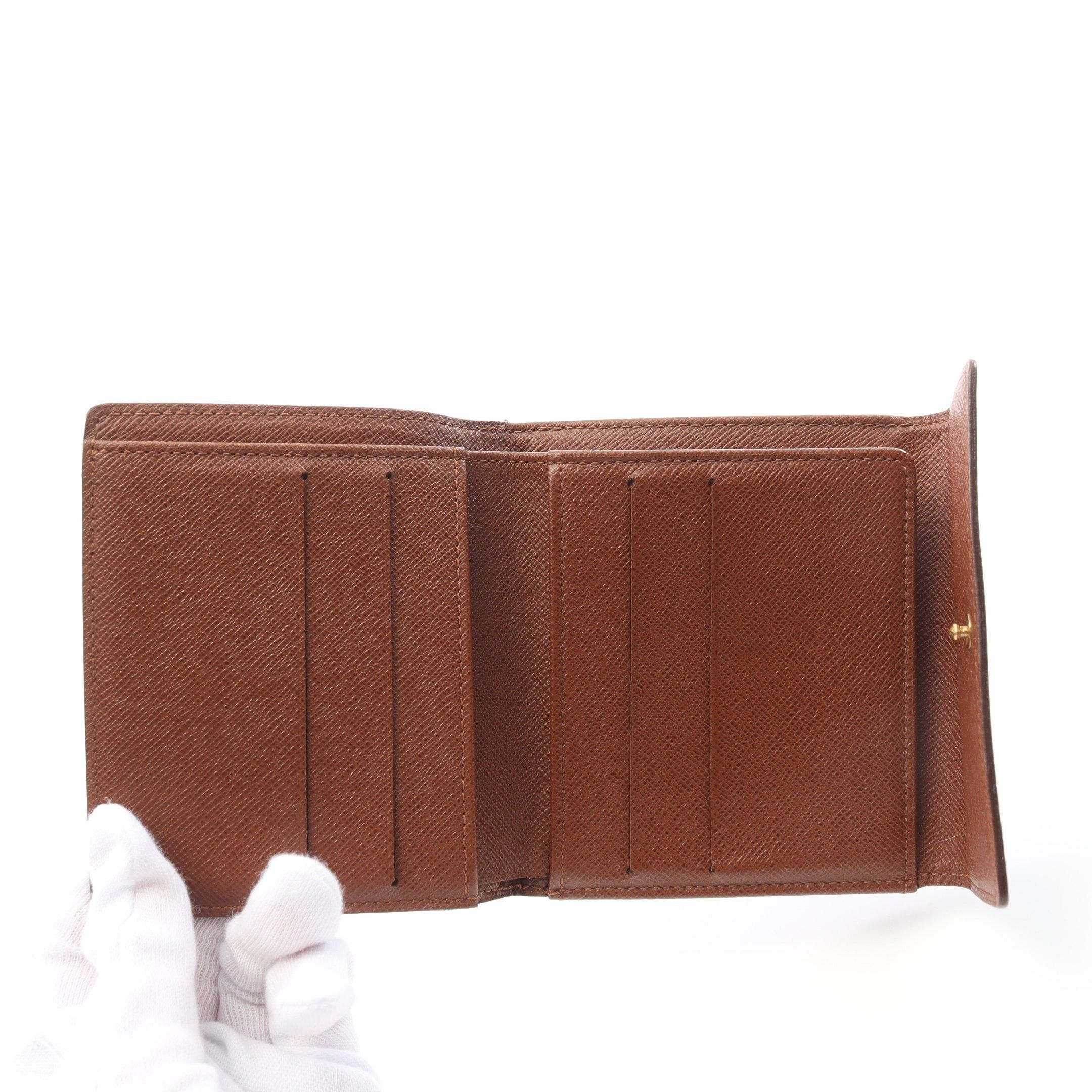 Louis Vuitton Louis Vuitton Porto Monnaie Bie Cult Credit Monogram Trifold Wallet Double Hook Leather Brown Size ONE SIZE - 3 Thumbnail