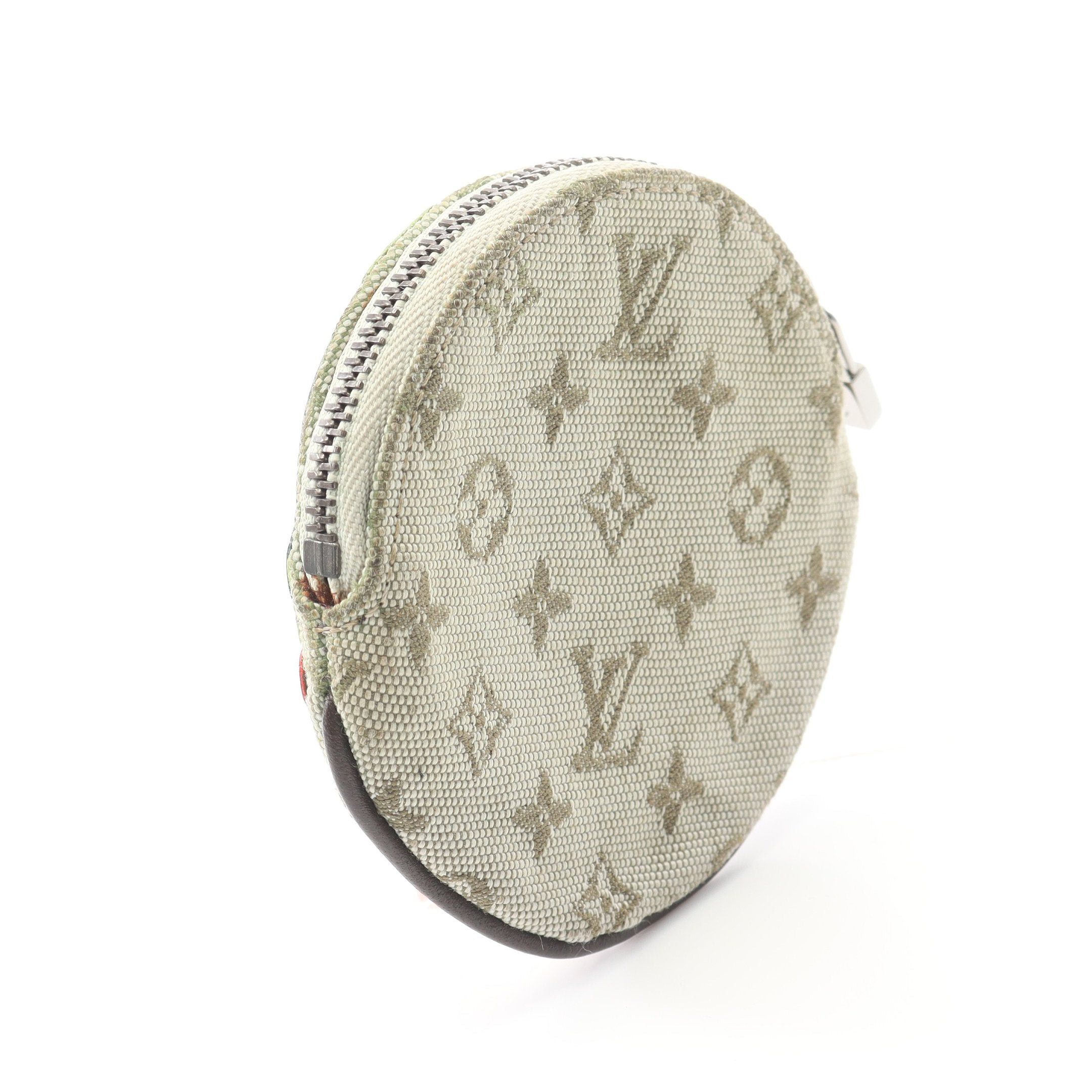 Louis Vuitton Louis Vuitton Conte De Fe Porte-Monnaie Ron Coin Purse Canvas Leather Khaki Green Orange Brown Size ONE SIZE - 2 Thumbnail