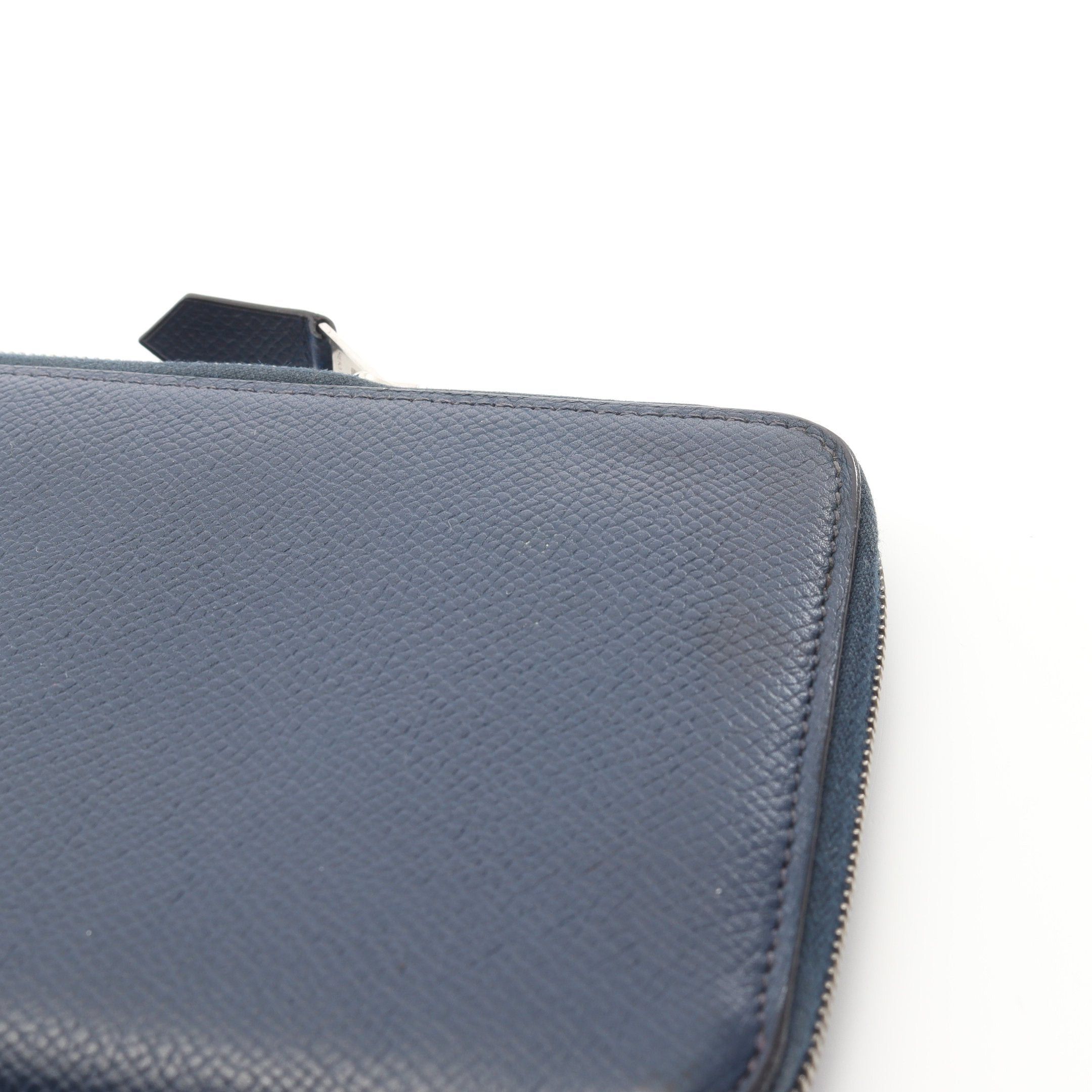 Hermes Hermes Azap Long Round Zipper Wallet Veau Epsom Navy Silver Hardware □N Engraved Size ONE SIZE - 11 Thumbnail