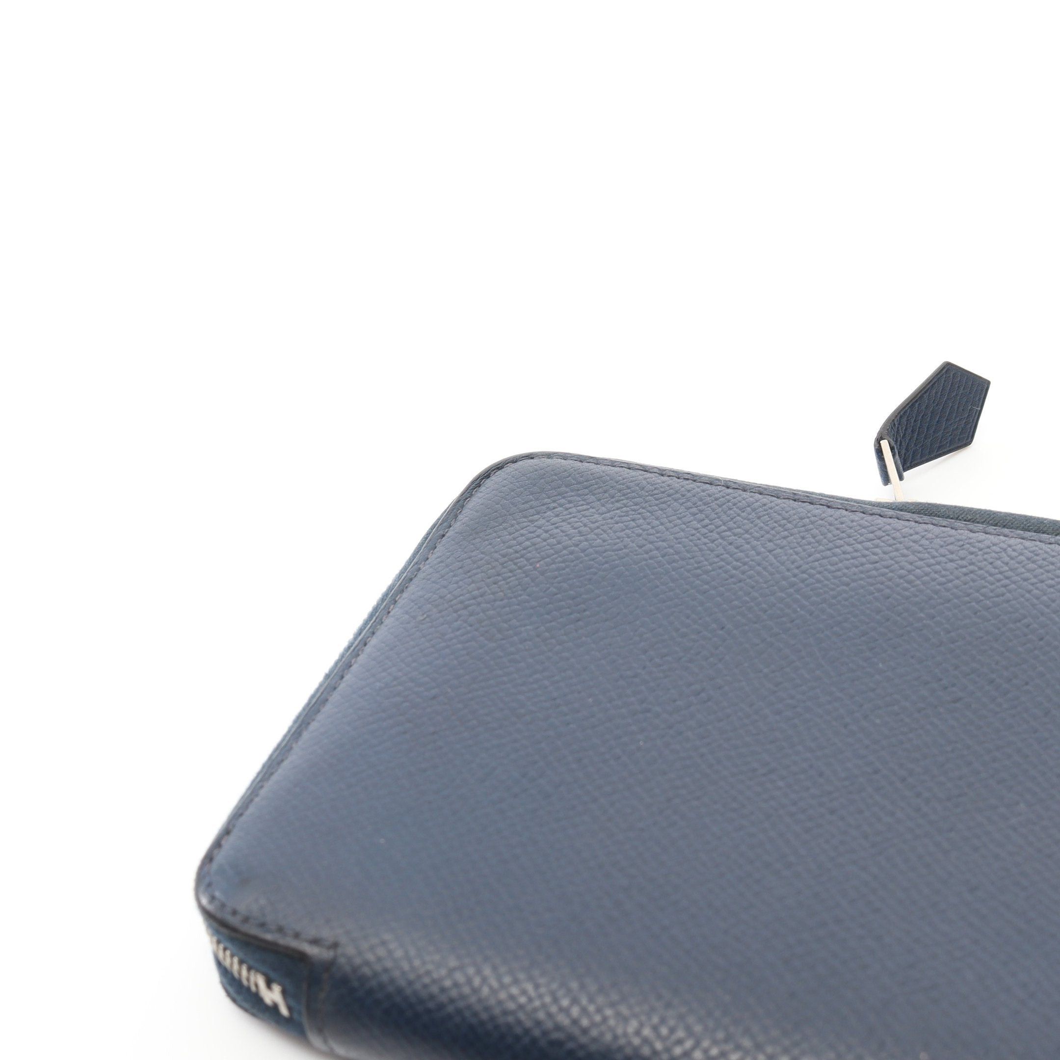 Hermes Hermes Azap Long Round Zipper Wallet Veau Epsom Navy Silver Hardware □N Engraved Size ONE SIZE - 12 Thumbnail