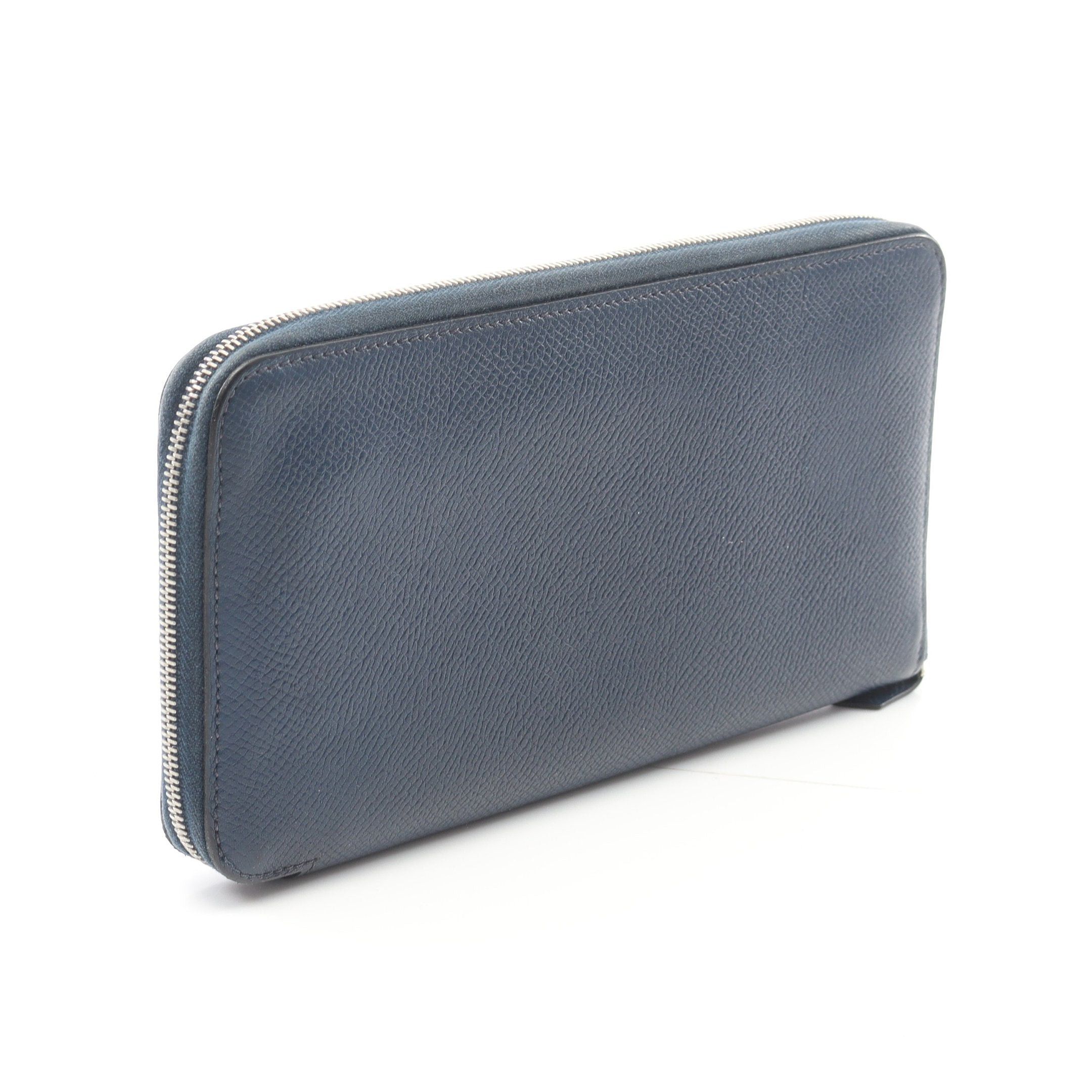 Hermes Hermes Azap Long Round Zipper Wallet Veau Epsom Navy Silver Hardware □N Engraved Size ONE SIZE - 2 Thumbnail
