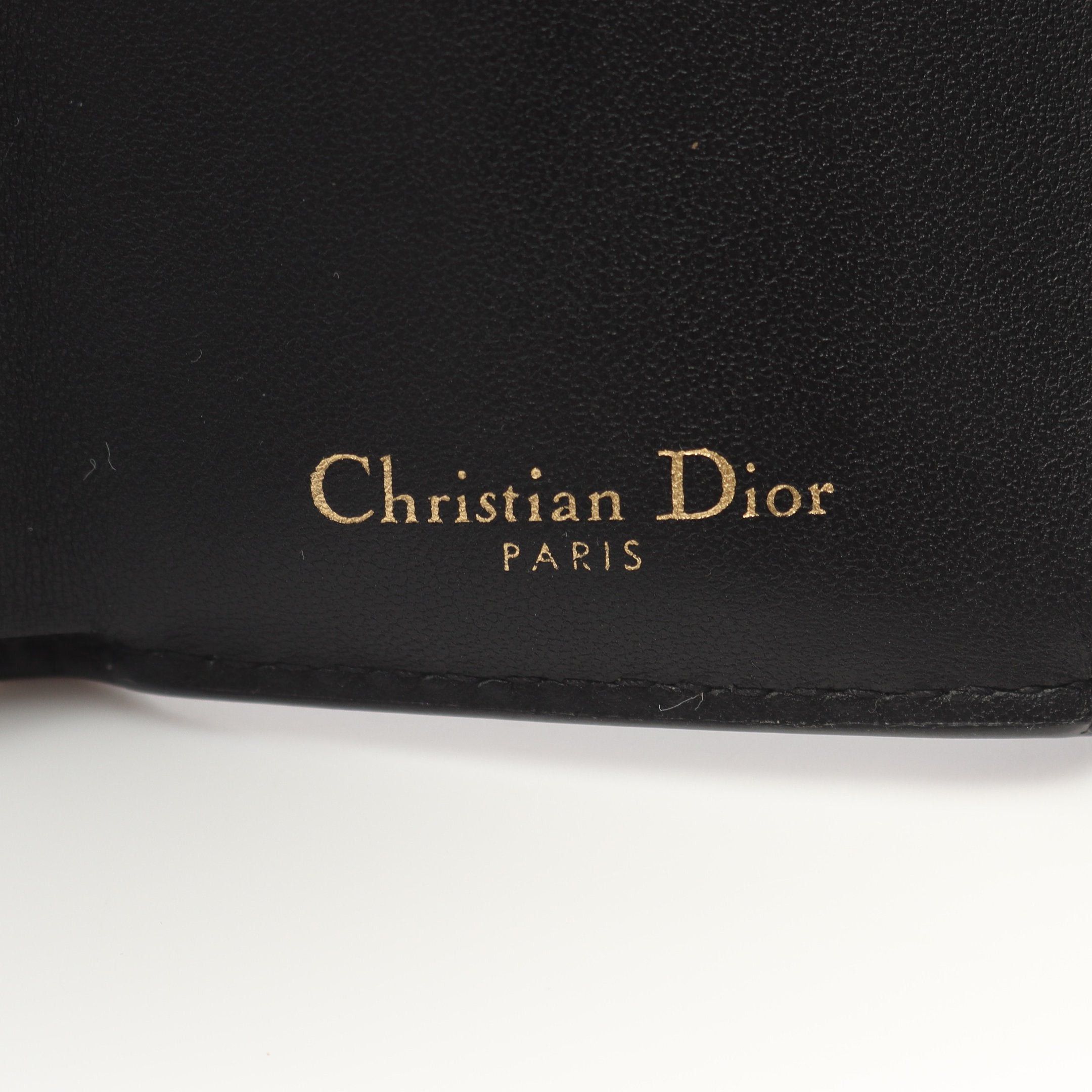Dior Dior Saddle Compact Wallet Trifold Leather Black Size ONE SIZE - 5 Thumbnail