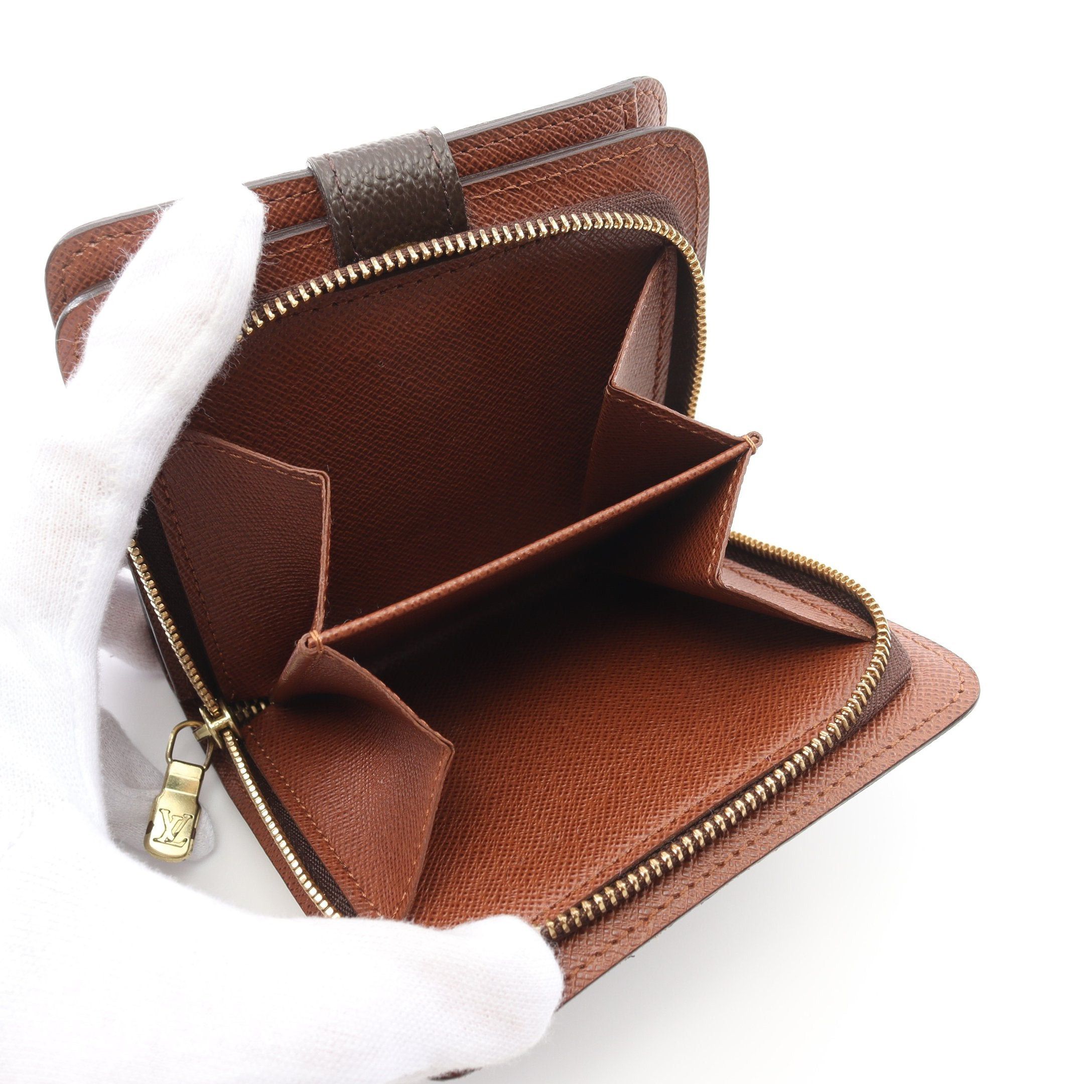 Louis Vuitton Louis Vuitton Compact Zip Monogram Bi-Fold Wallet Brown Size ONE SIZE - 4 Thumbnail