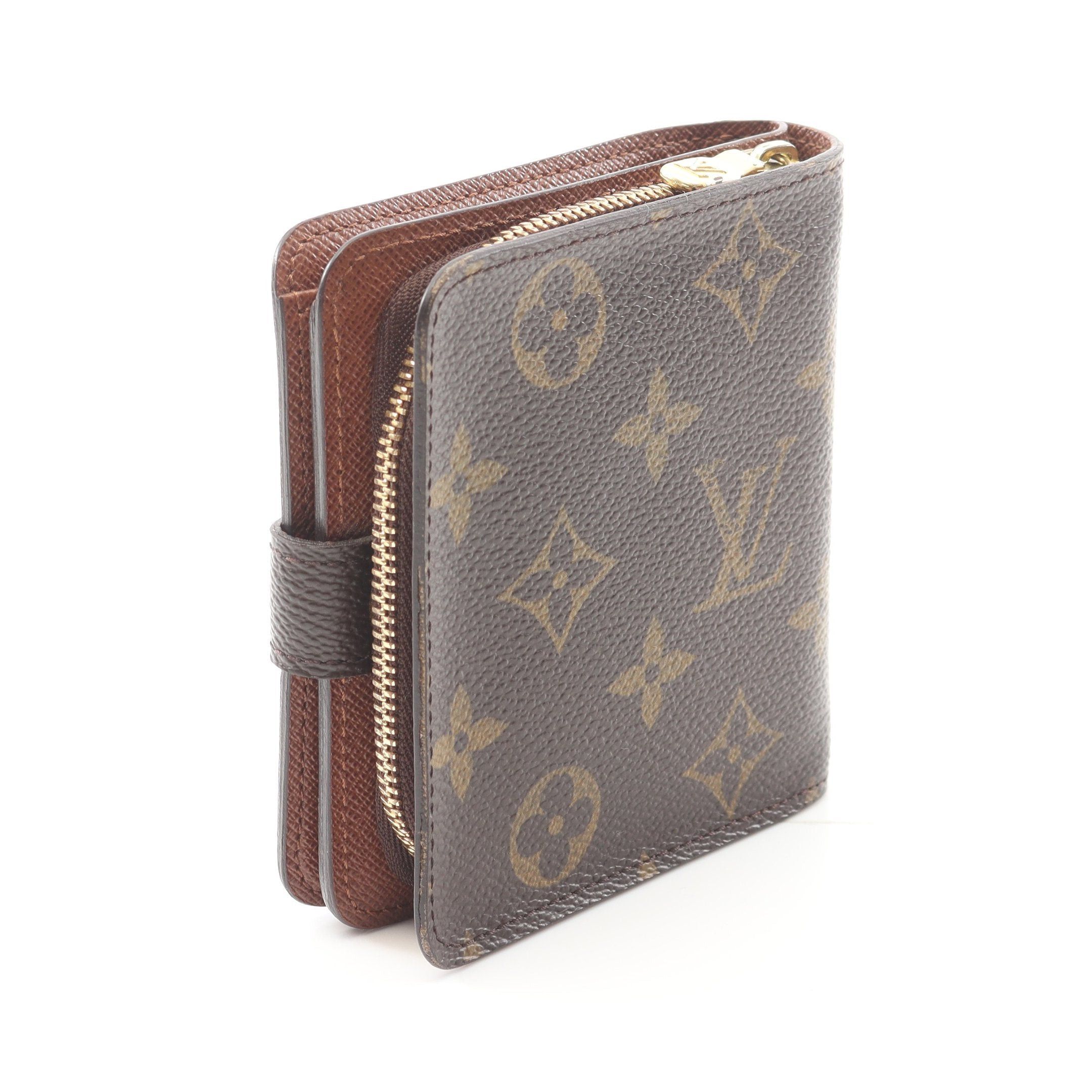 Louis Vuitton Louis Vuitton Compact Zip Monogram Bi-Fold Wallet Brown Size ONE SIZE - 2 Thumbnail