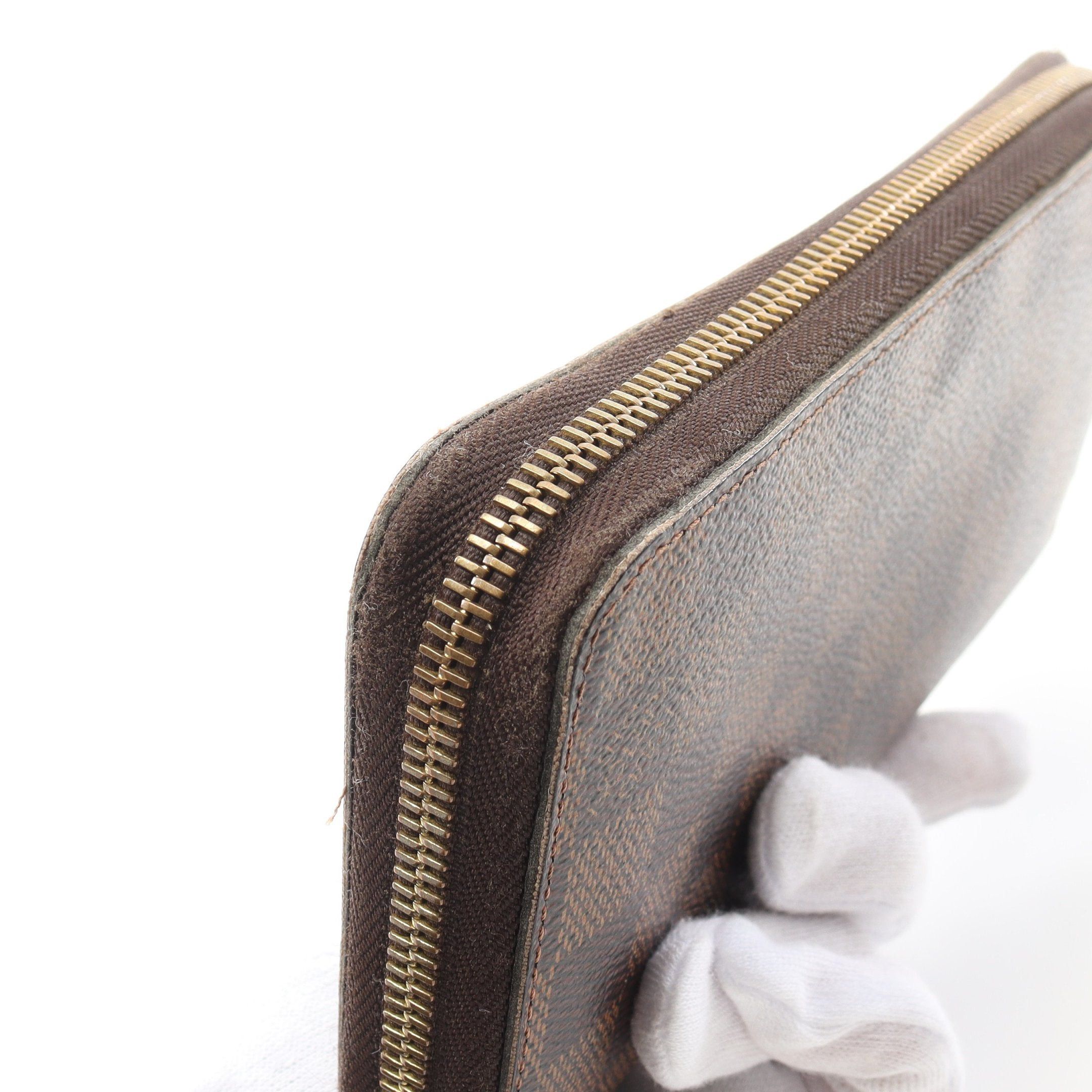 Louis Vuitton Louis Vuitton Zippy Wallet Damier Ebene Round Zipper Long Brown Size ONE SIZE - 11 Thumbnail