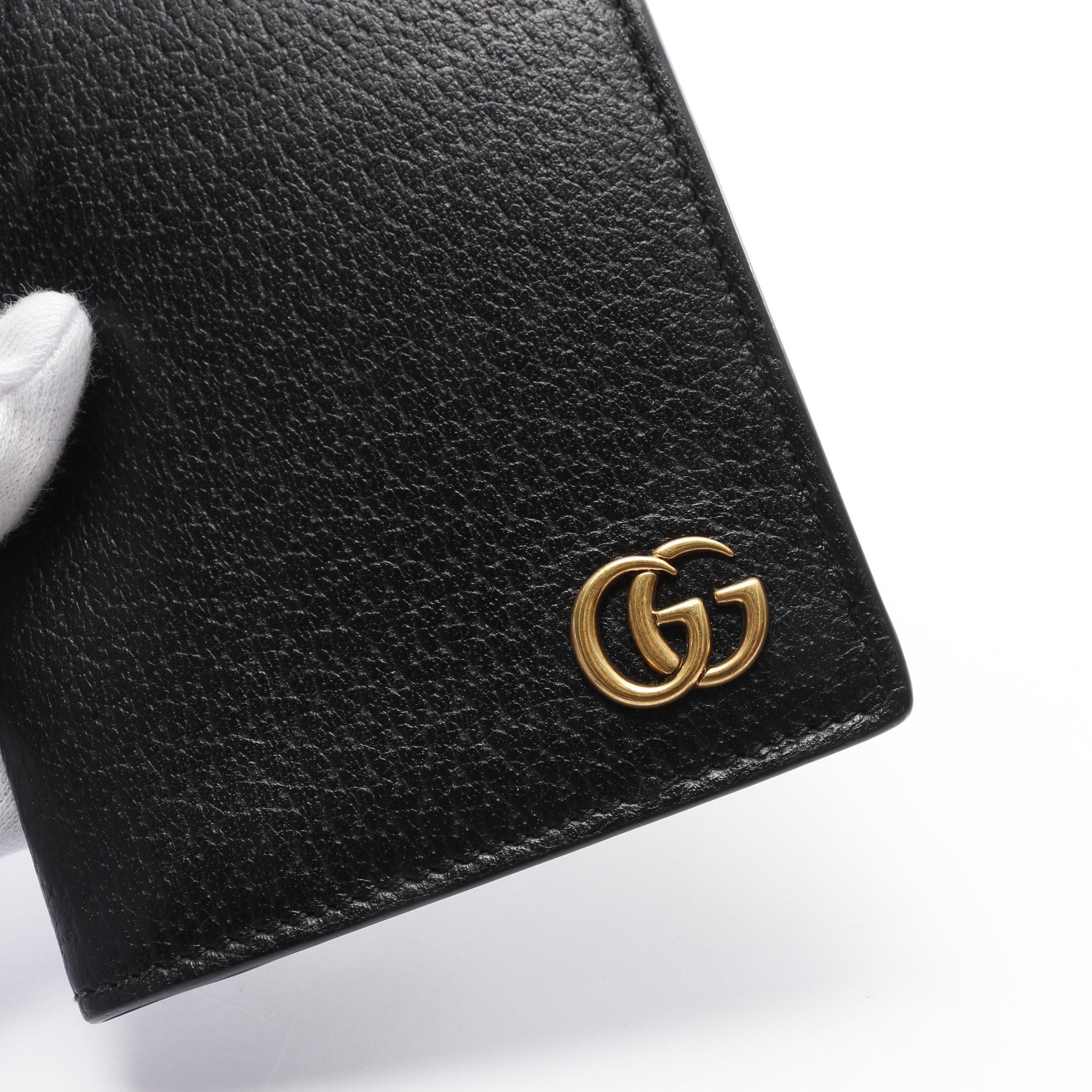 Gucci Gucci Gg Marmont Bi-Fold Long Wallet Leather Black Size ONE SIZE - 5 Thumbnail