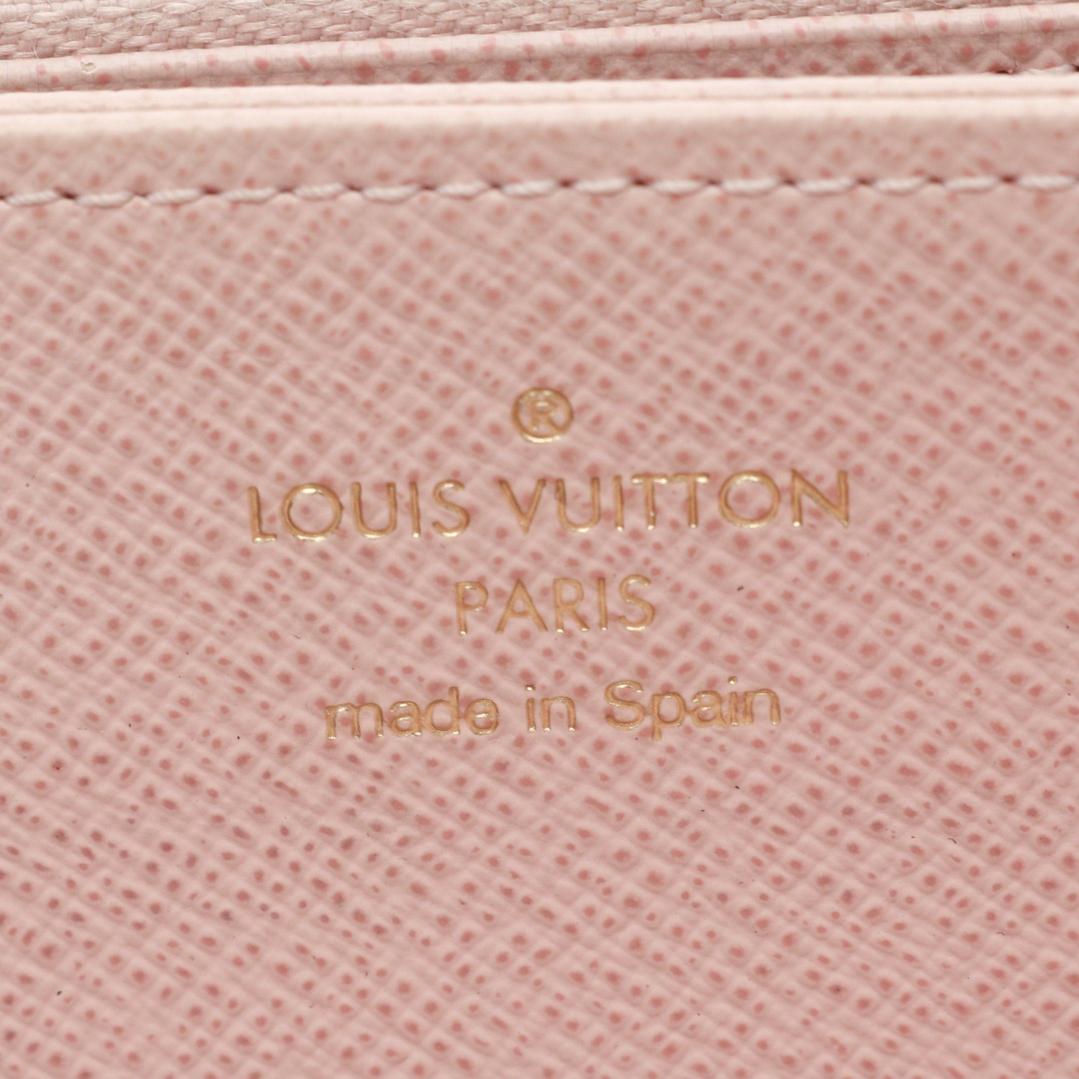Louis Vuitton Louis Vuitton Zippy Wallet Damier Ebene Rose Ballerine Round Zipper Long Brown Size ONE SIZE - 4 Thumbnail