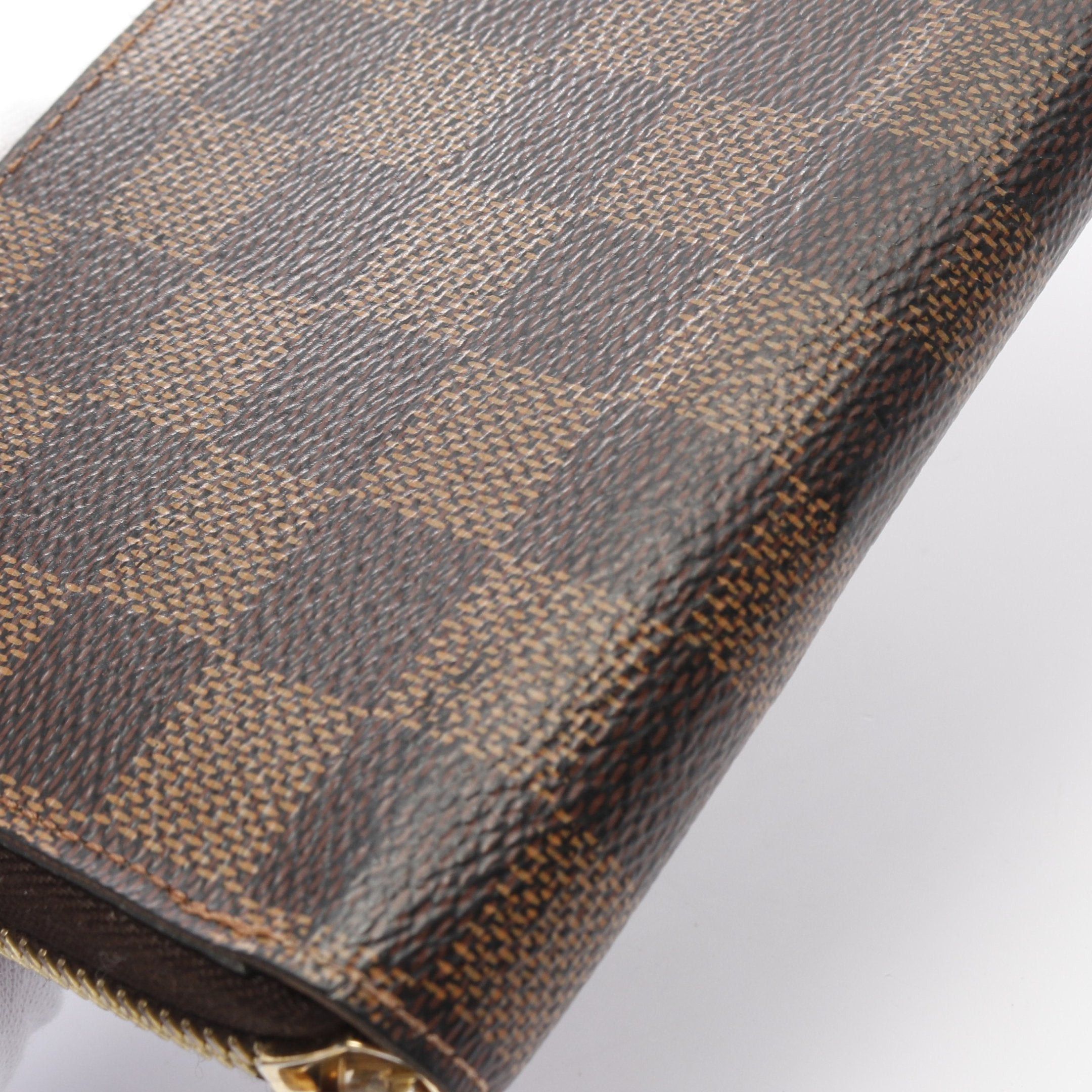 Louis Vuitton Louis Vuitton Zippy Wallet Damier Ebene Rose Ballerine Round Zipper Long Brown Size ONE SIZE - 9 Thumbnail