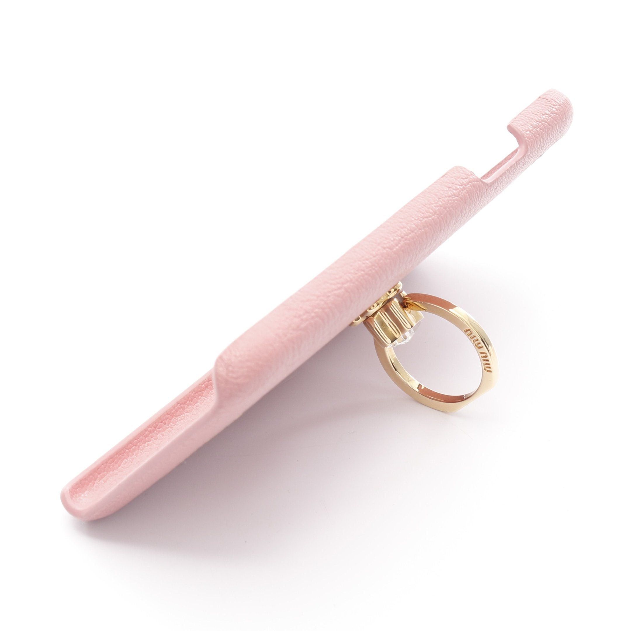 Miu Miu Miu Miu Madras Star Ring Iphone Case Leather Pink Size ONE SIZE - 5 Thumbnail