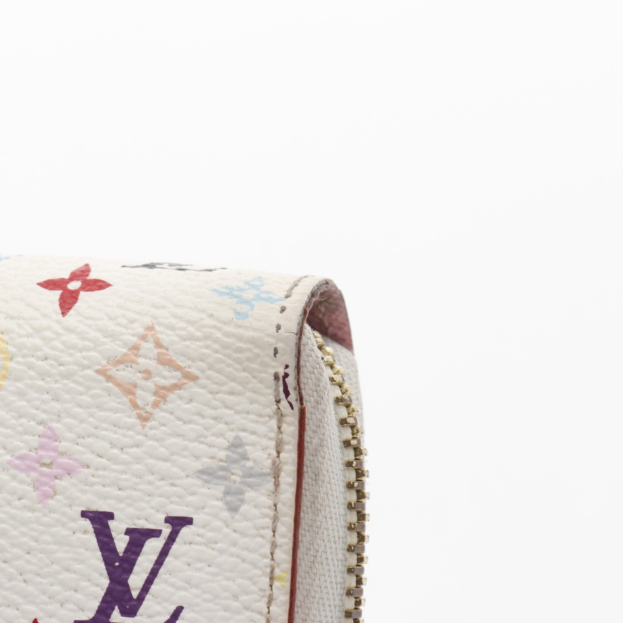 Louis Vuitton Zippy Wallet Monogram Multicolor Bron Rich Round Zipper Long White