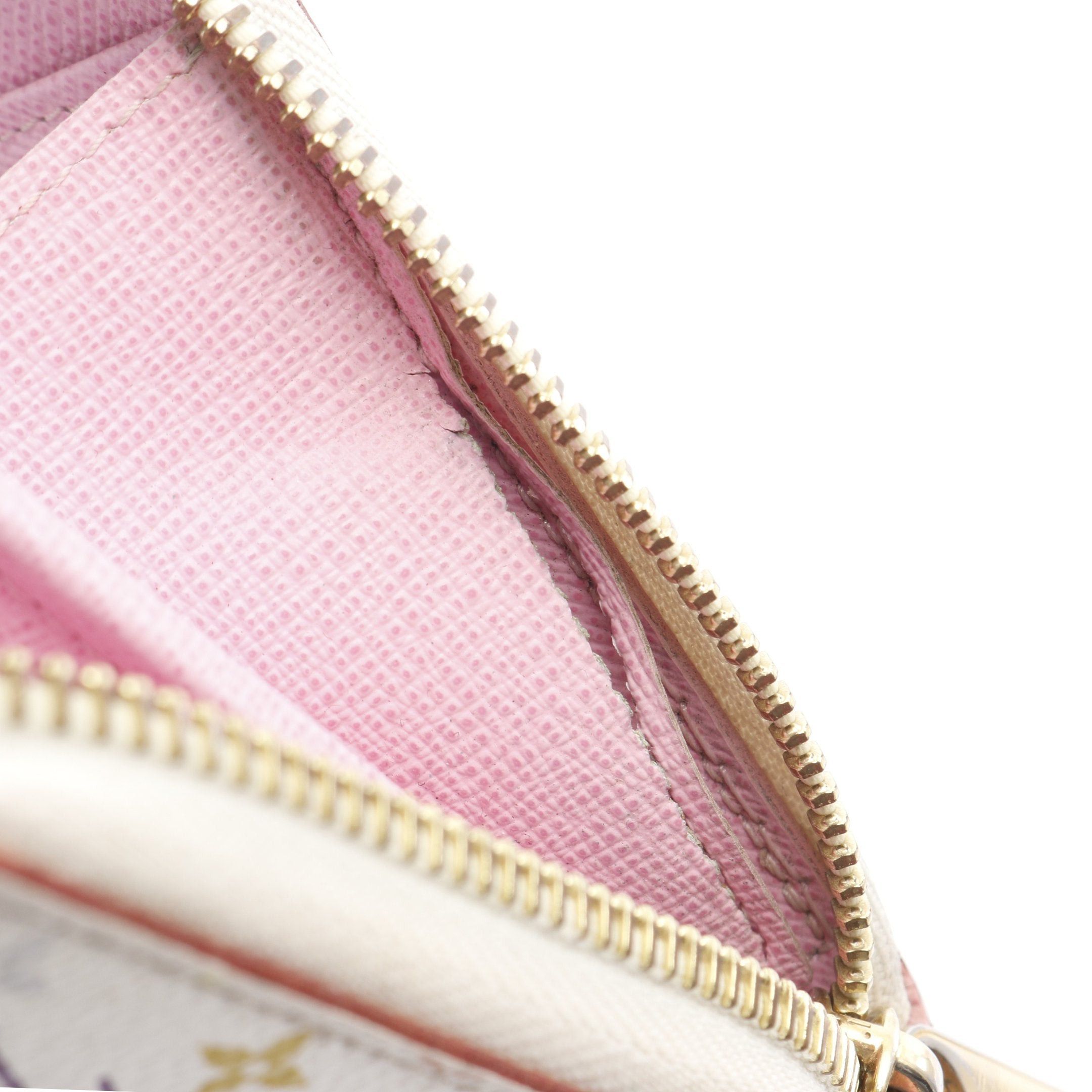 Louis Vuitton Zippy Wallet Monogram Multicolor Bron Rich Round Zipper Long White