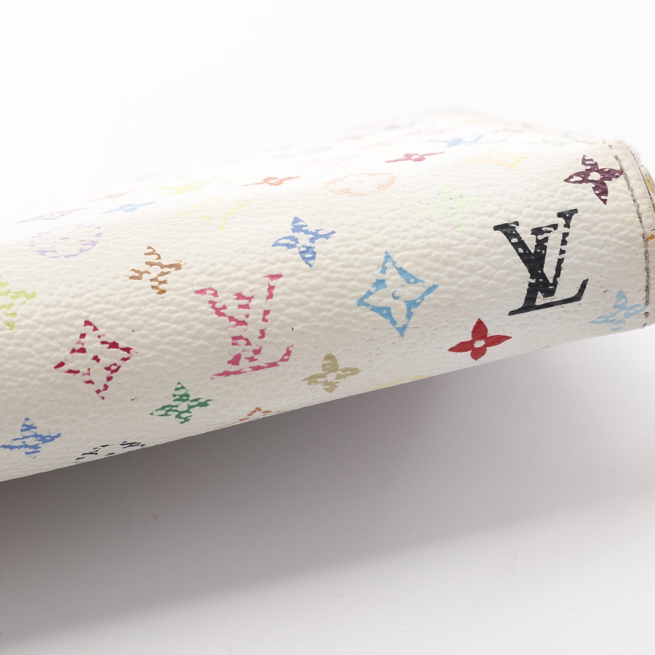Louis Vuitton Zippy Wallet Monogram Multicolor Bron Rich Round Zipper Long White