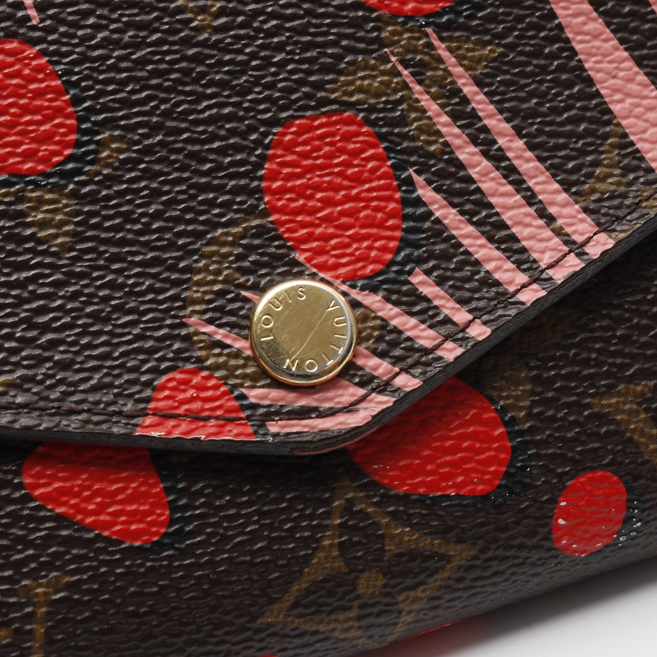 Louis Vuitton Louis Vuitton Portefeuil Sara Monogram Jungle Dot Sugar Pink Poppy Bi-Fold Long Wallet Brown Multicolor Size ONE SIZE - 13 Thumbnail