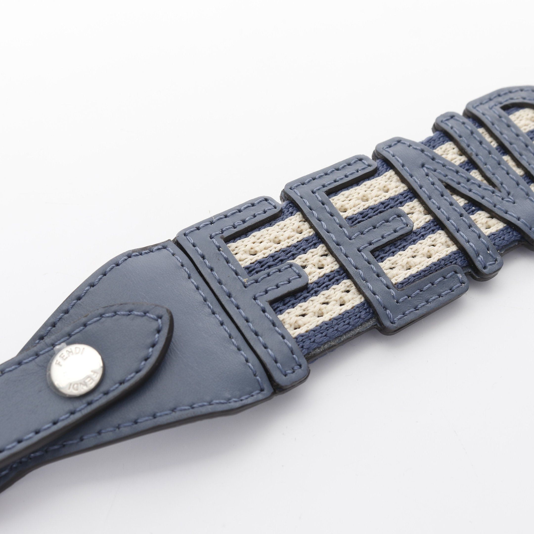 Fendi Fendi Strap You Belt Hand Leather Fabric Blue Gray Size ONE SIZE - 5 Thumbnail