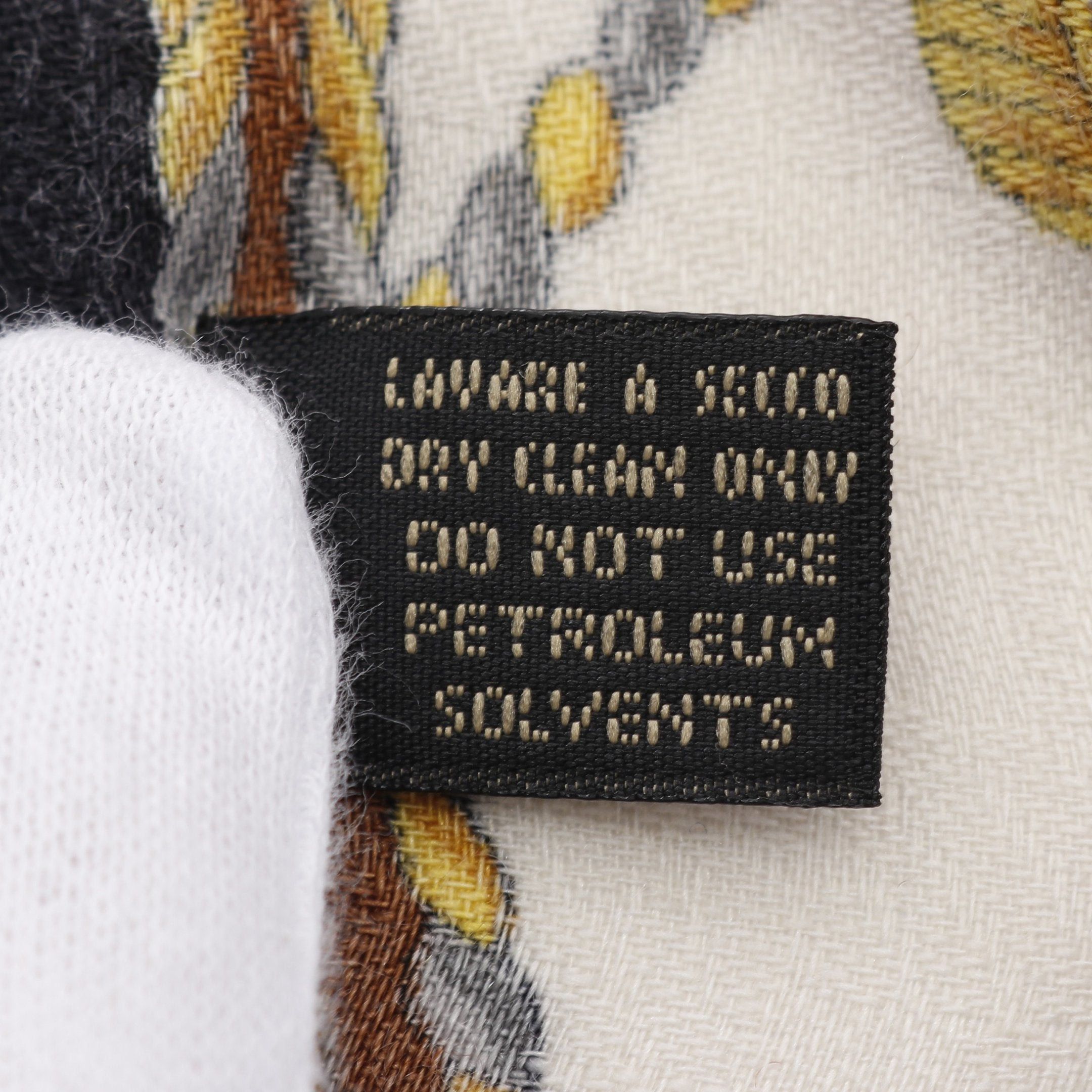 Gucci Gucci Stall Wool Silk Black Off White Multicolor Size ONE SIZE - 4 Thumbnail