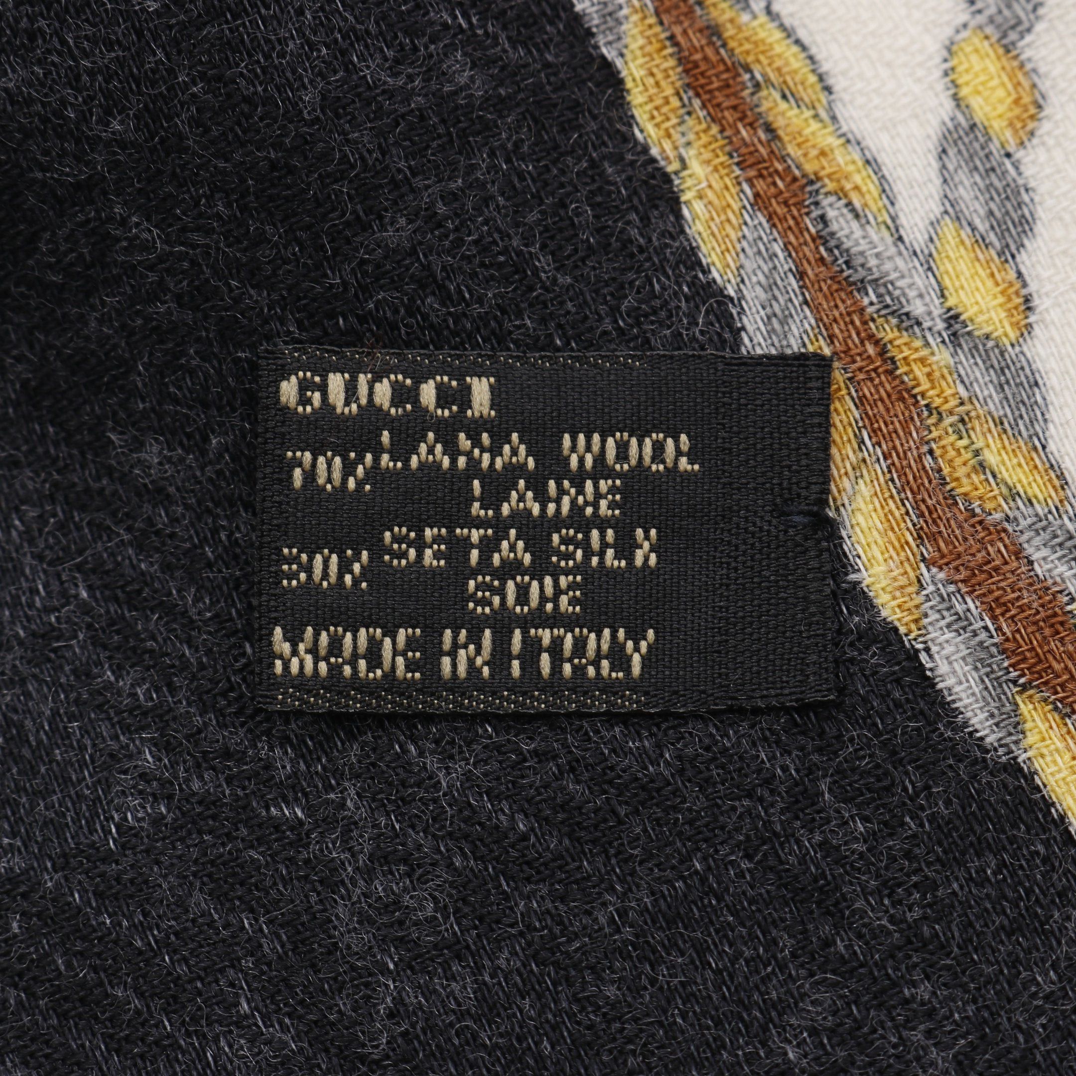 Gucci Gucci Stall Wool Silk Black Off White Multicolor Size ONE SIZE - 3 Thumbnail