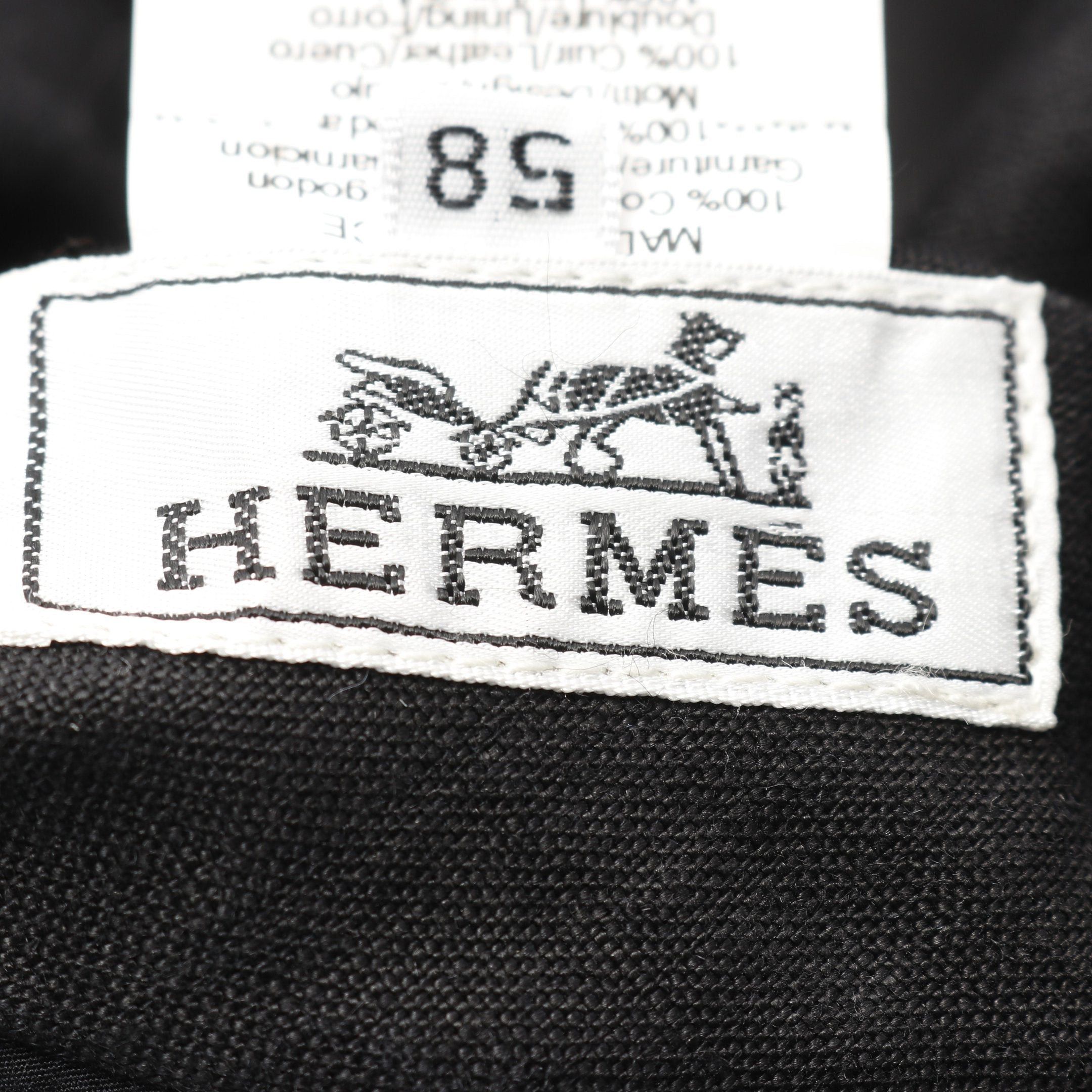 Hermes Hermes Hat Cotton Black Size ONE SIZE - 5 Thumbnail