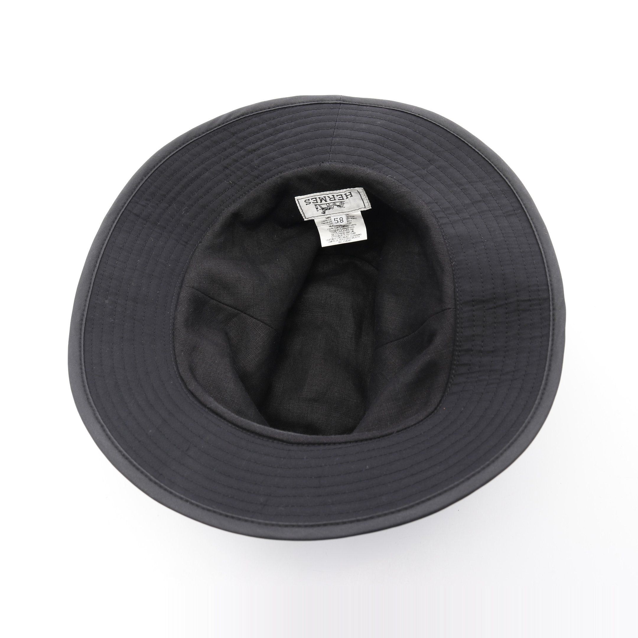 Hermes Hermes Hat Cotton Black Size ONE SIZE - 4 Thumbnail