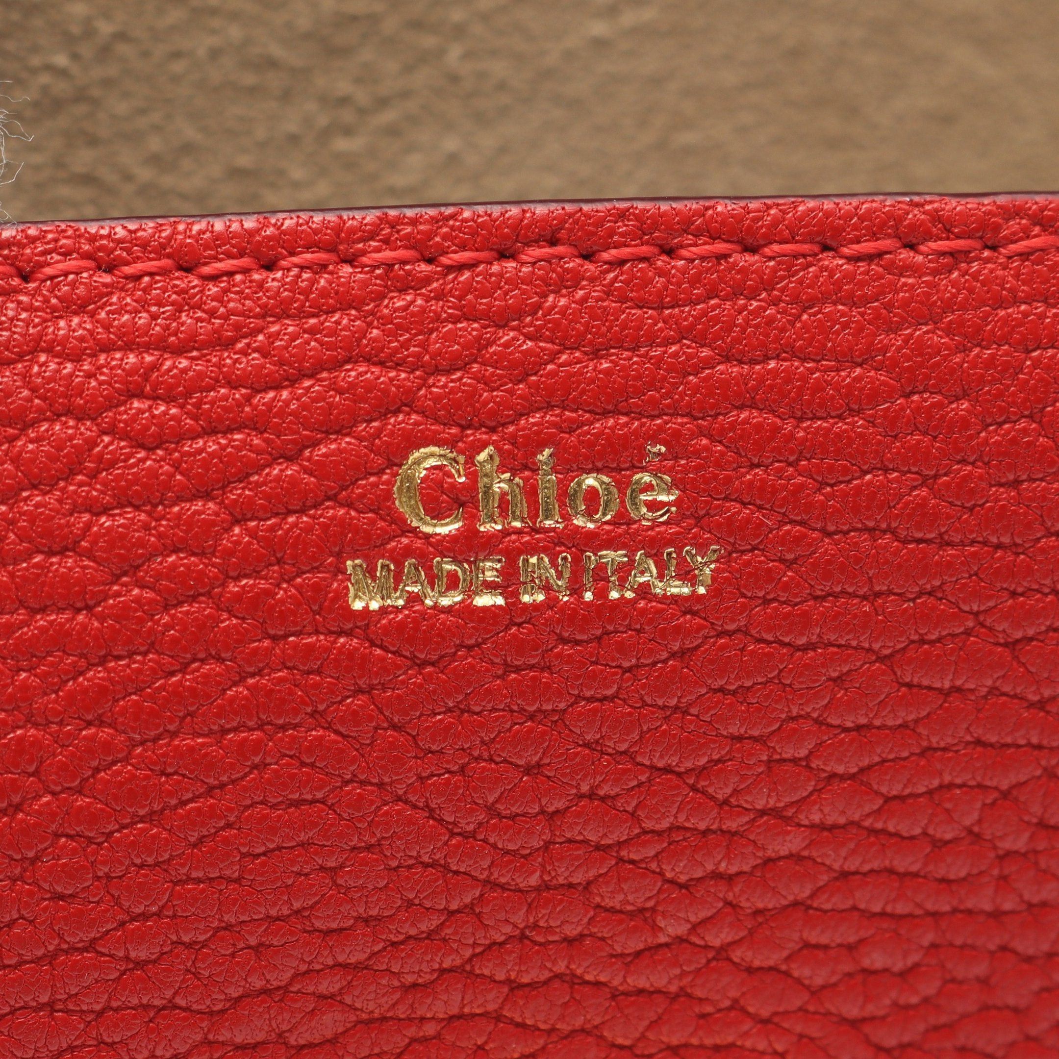 Chloe Chloe Drew Chain Shoulder Bag Leather Red Size ONE SIZE - 4 Thumbnail