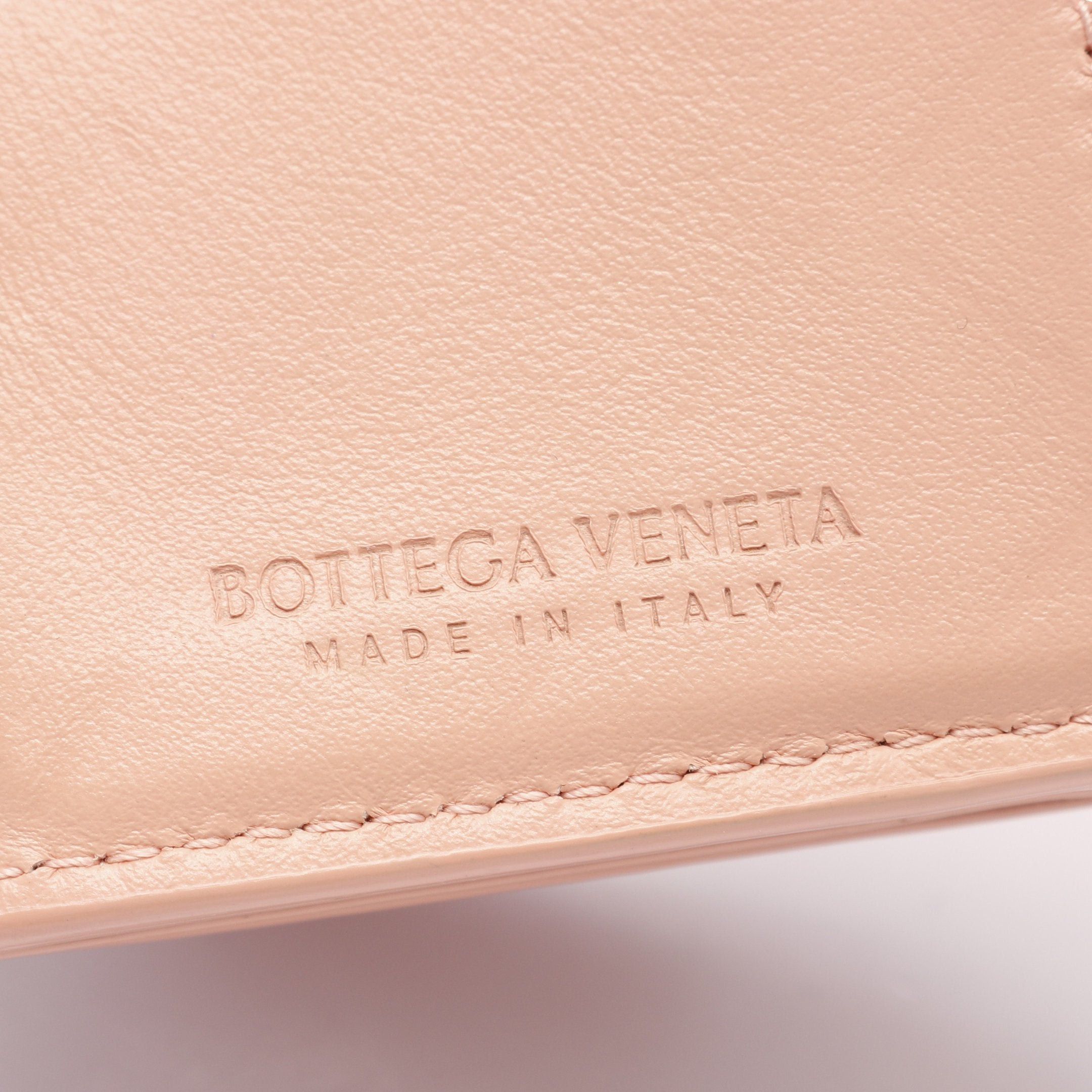 Bottega Veneta Bottega Veneta Intrecciato Trifold Wallet Leather Coral Orange Size ONE SIZE - 4 Thumbnail