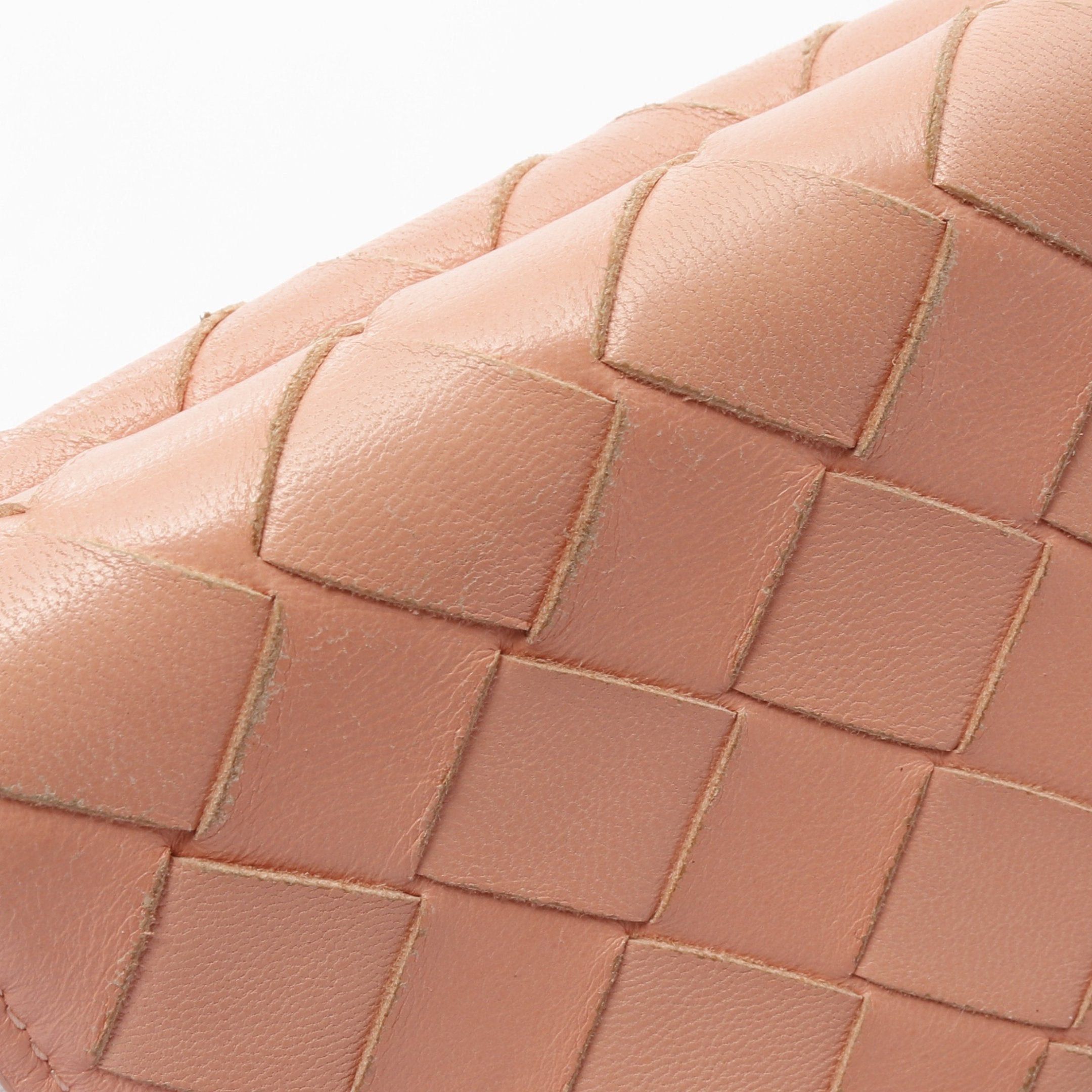 Bottega Veneta Bottega Veneta Intrecciato Trifold Wallet Leather Coral Orange Size ONE SIZE - 7 Thumbnail