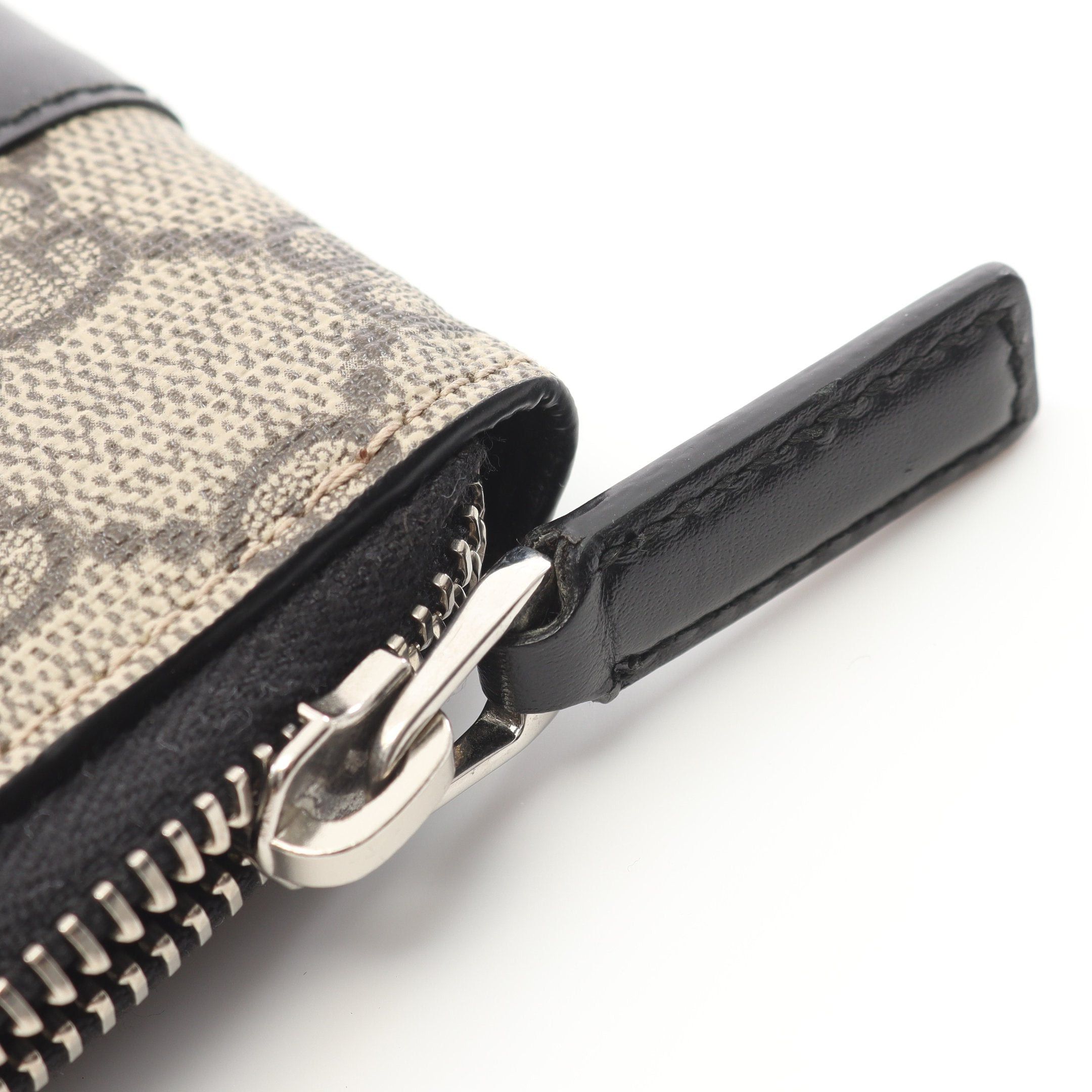 Gucci Gucci Gg Supreme Round Zipper Wallet Coin Purse Leather Beige Black Size ONE SIZE - 7 Thumbnail