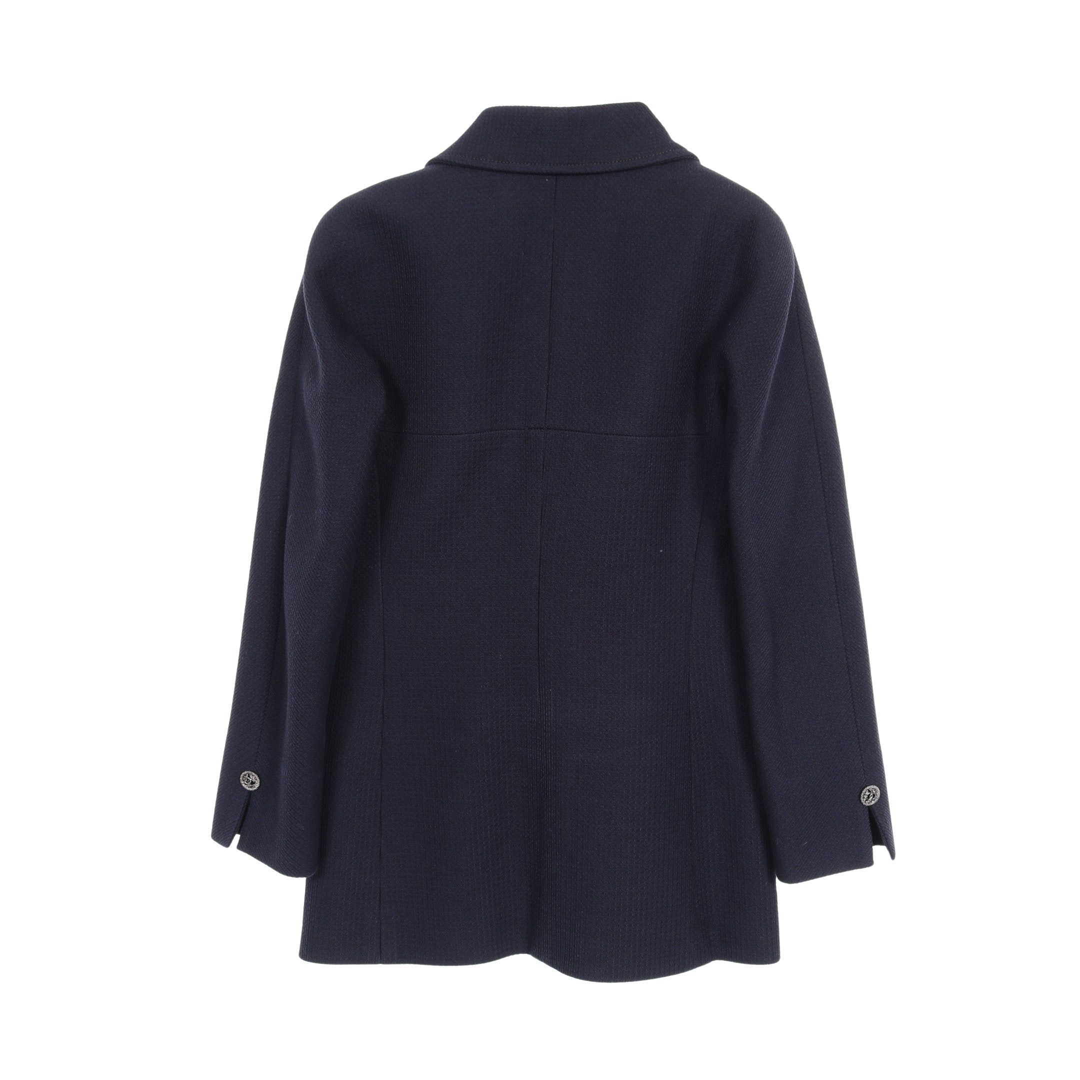 Chanel Chanel Tailored Jacket Cotton Navy Size ONE SIZE - 2 Thumbnail