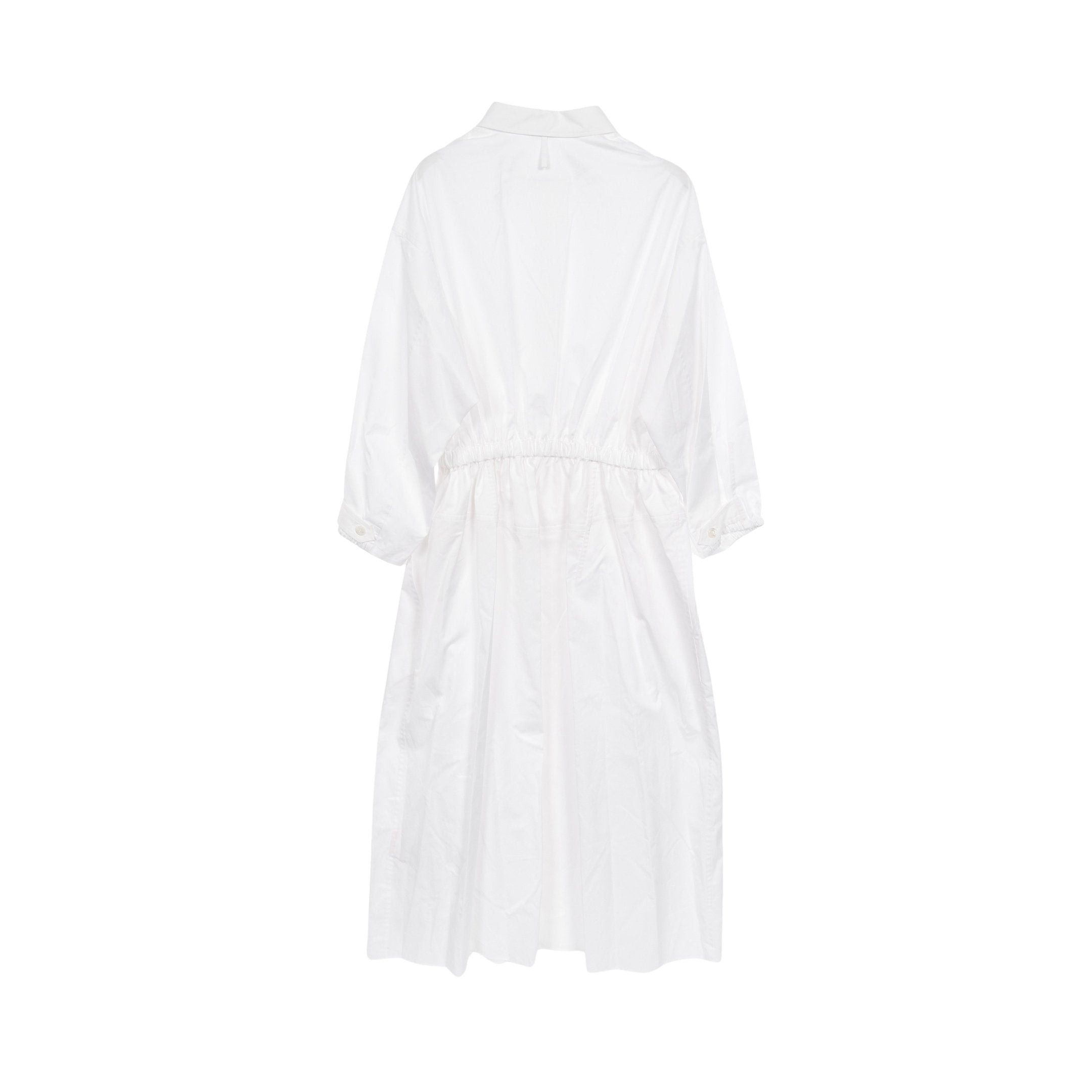 Hermes Hermes Dolman Sleeve Shirt Dress Long Cotton White Size ONE SIZE - 2 Thumbnail