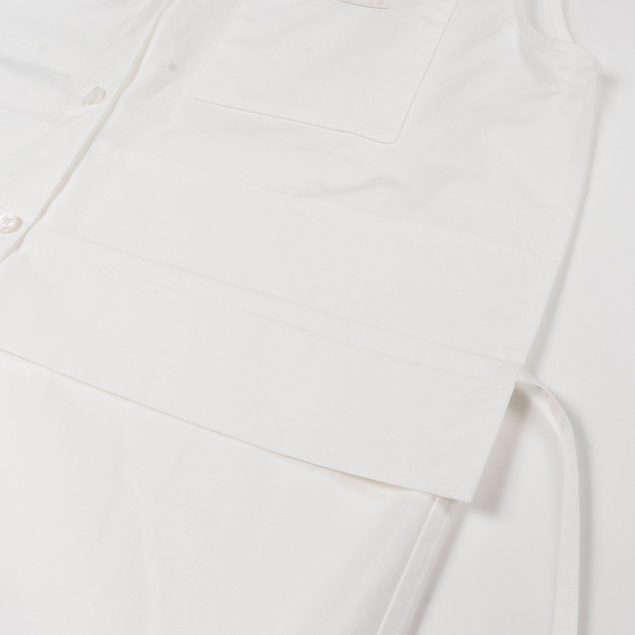 Hermes Hermes Shirt Dress No Sleeve Cotton White Size ONE SIZE - 6 Thumbnail