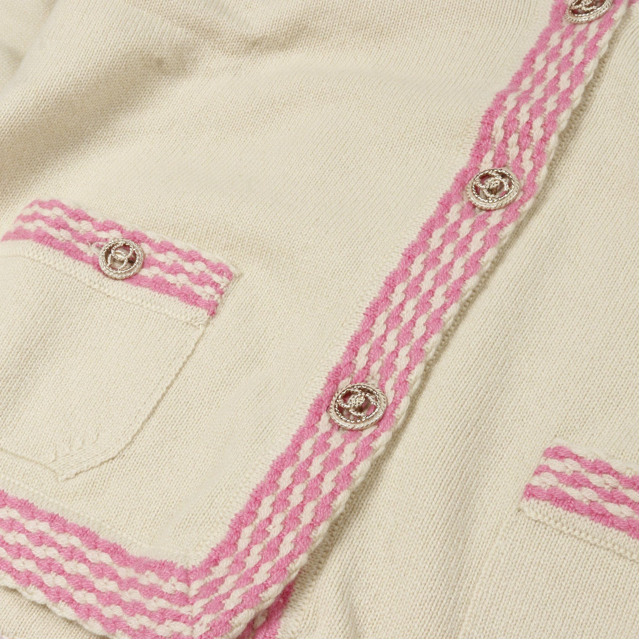 Chanel Chanel Cardigan Cashmere Khaki Beige Pink Size ONE SIZE - 6 Thumbnail