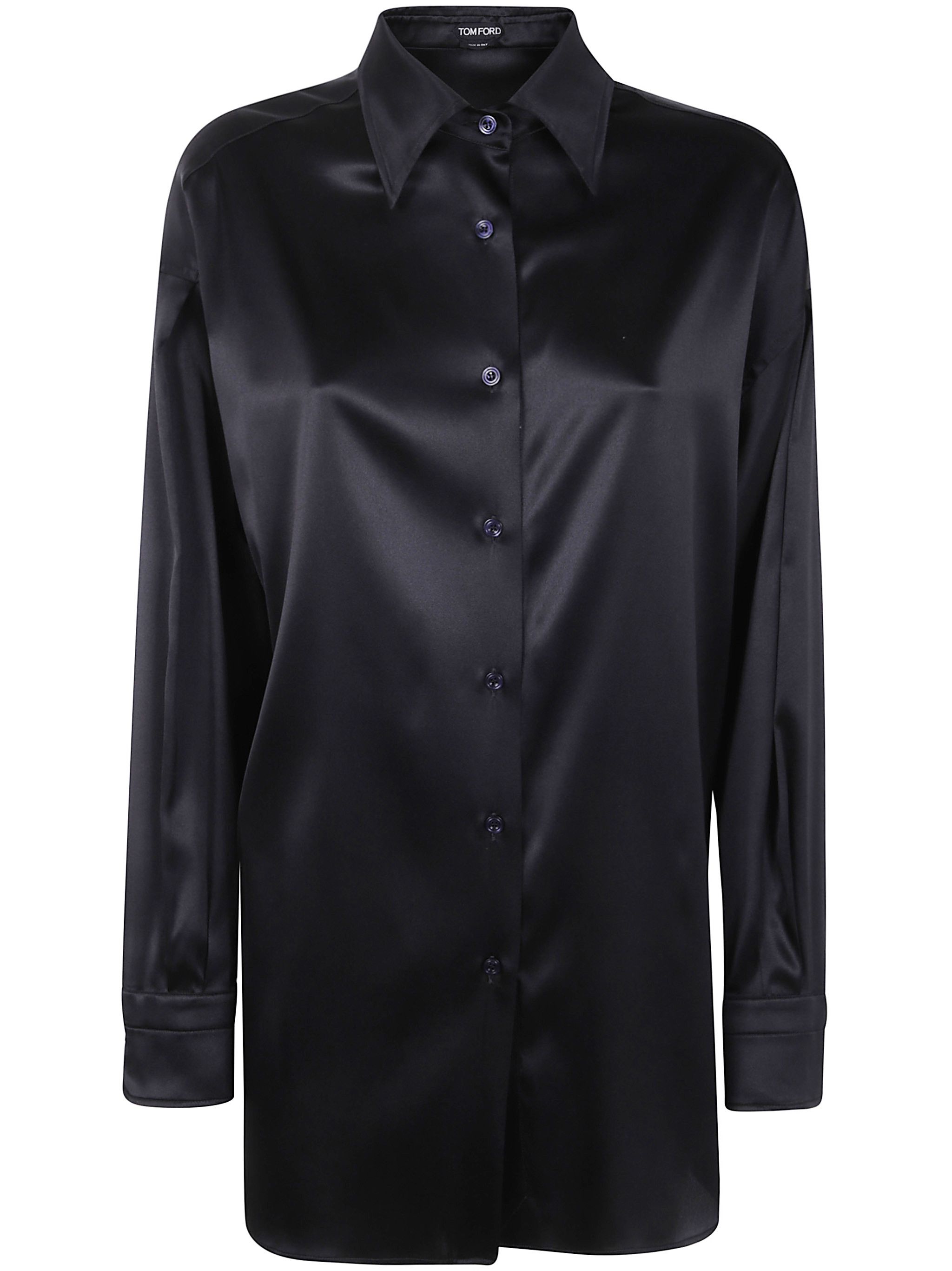 Tom Ford STRETCH SILK SATIN RELAXED FIT SHIRT Size M / US 6-8 / IT 42-44 - 5 Thumbnail