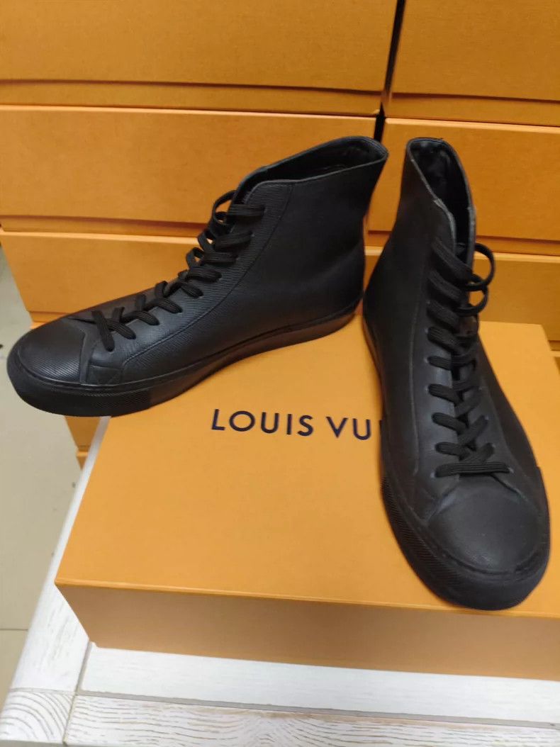 Louis Vuitton Louis Vuitton Leather High-Top Sneakers Size US 8 / EU 41 - 3 Thumbnail