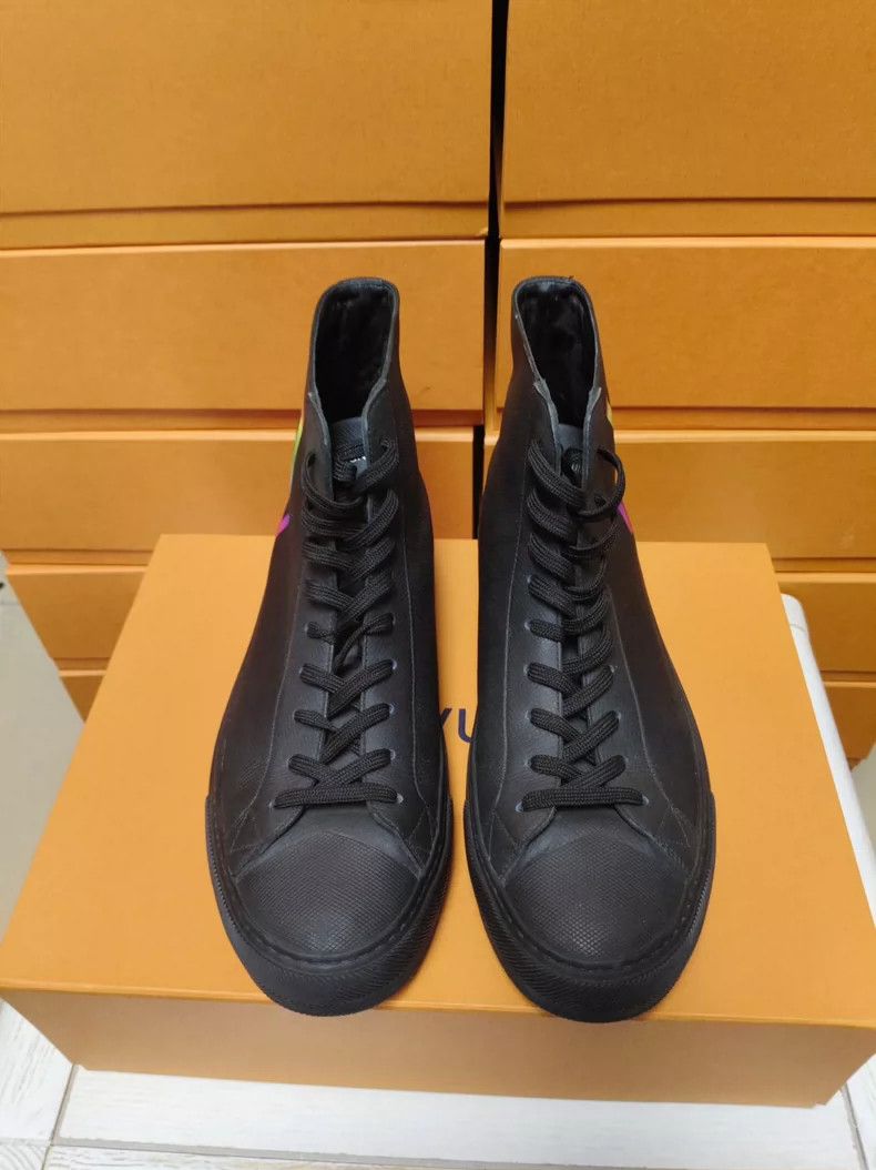 Louis Vuitton Louis Vuitton Leather High-Top Sneakers Size US 8 / EU 41 - 2 Thumbnail