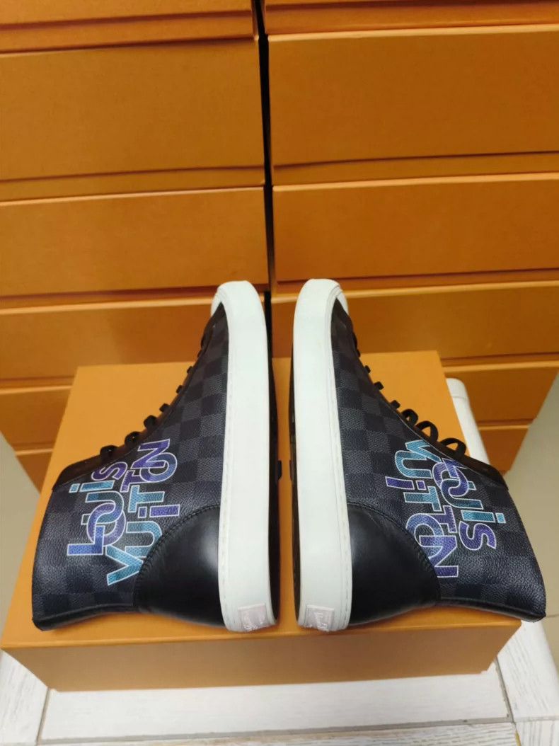 Louis Vuitton Louis Vuitton Checkered Logo High-Top Sneakers Size US 9 / EU 42 - 6 Thumbnail