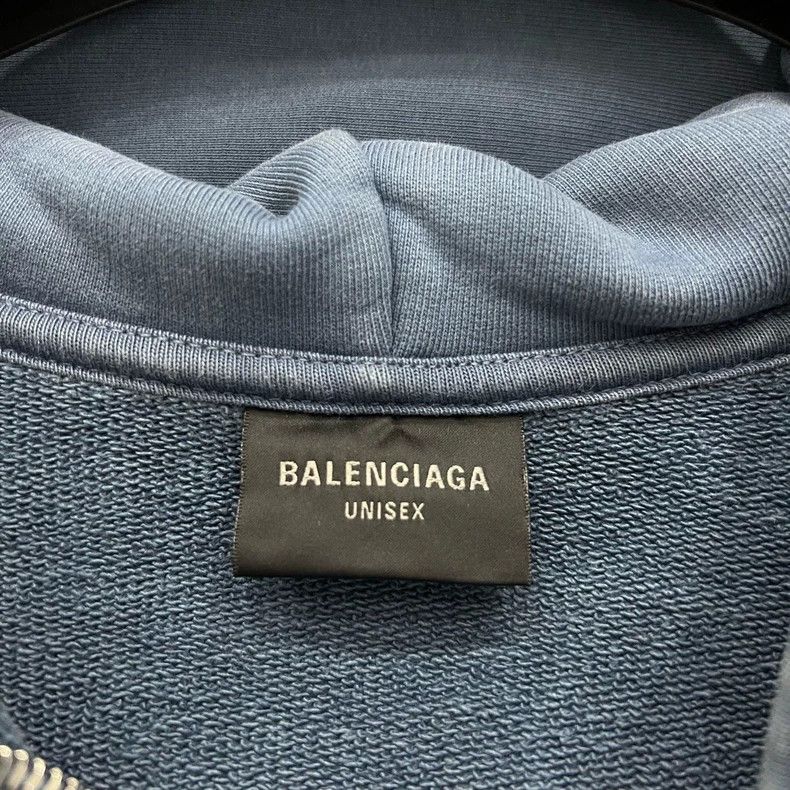 Balenciaga Balenciaga Blue Flame Zip Hoodie L Size Size US L / EU 52-54 / 3 - 5 Thumbnail