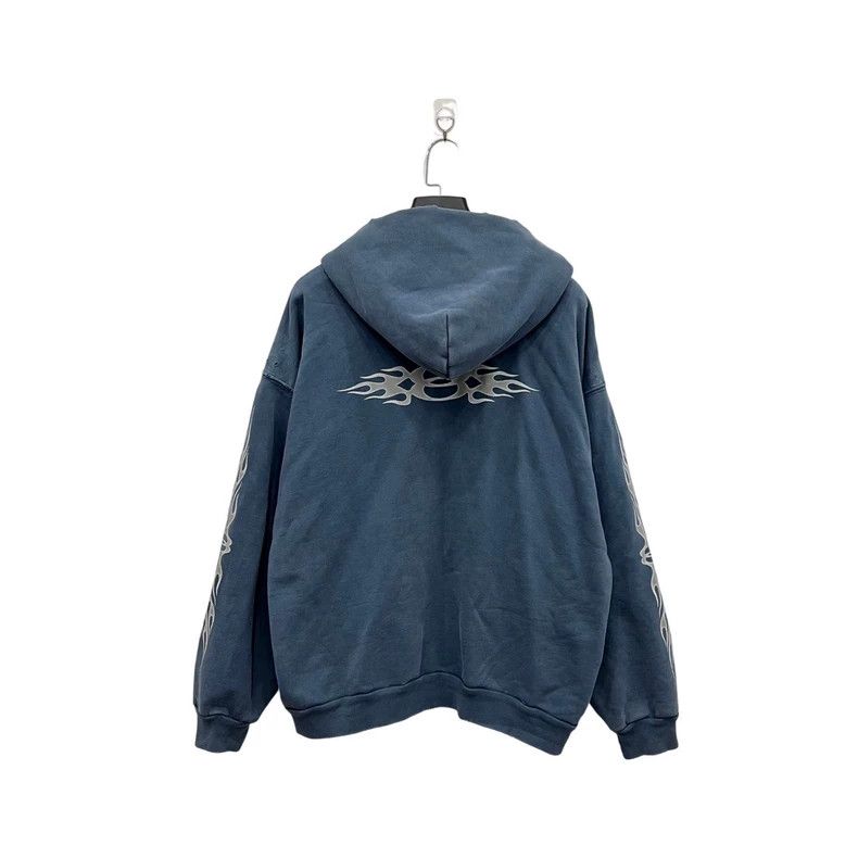 Balenciaga Balenciaga Blue Flame Zip Hoodie L Size Size US L / EU 52-54 / 3 - 3 Thumbnail